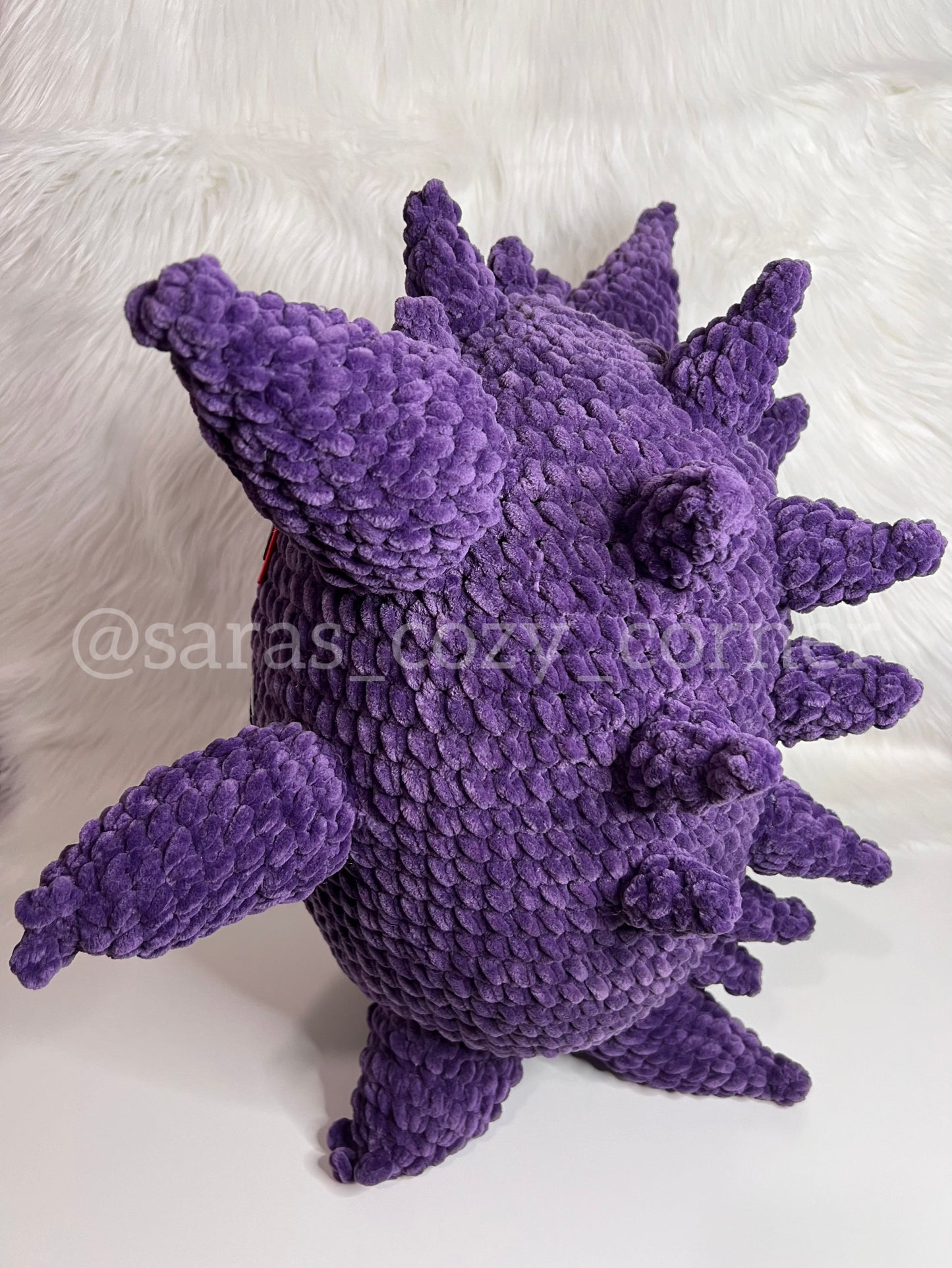 Handmade jumbo Pokémon Ghost Plushie (Gengar plushie)