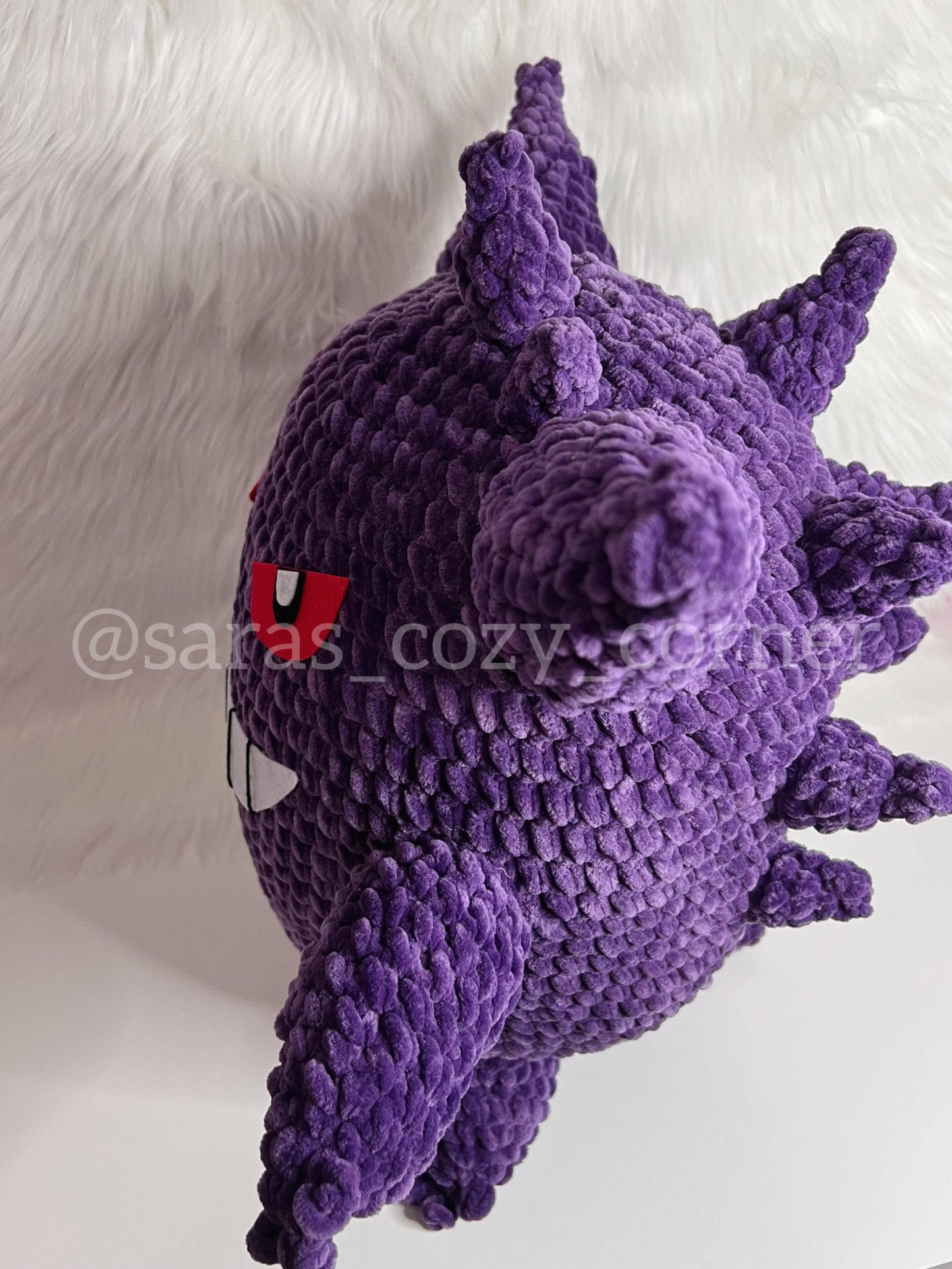 Handmade jumbo Pokémon Ghost Plushie (Gengar plushie)