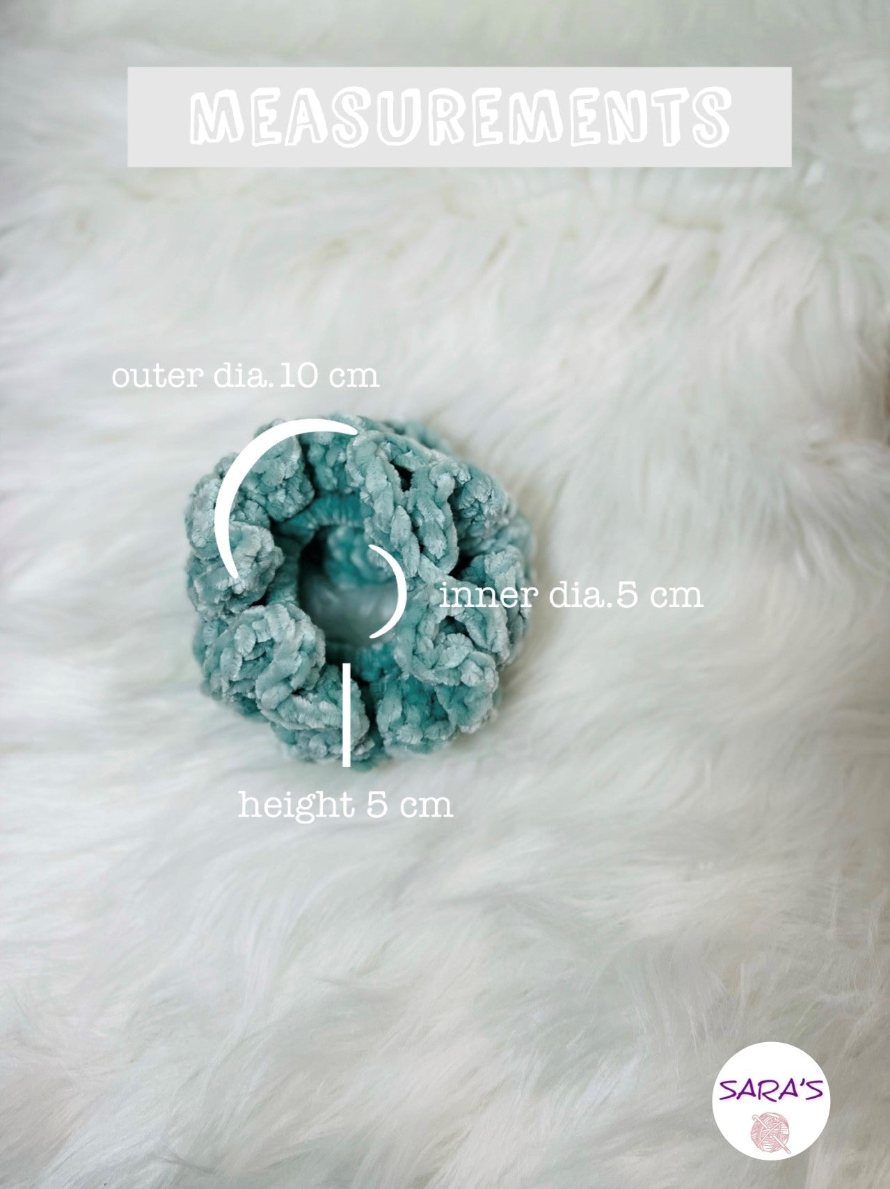 vintage teal XL velvet wrist/hair scrunchies
