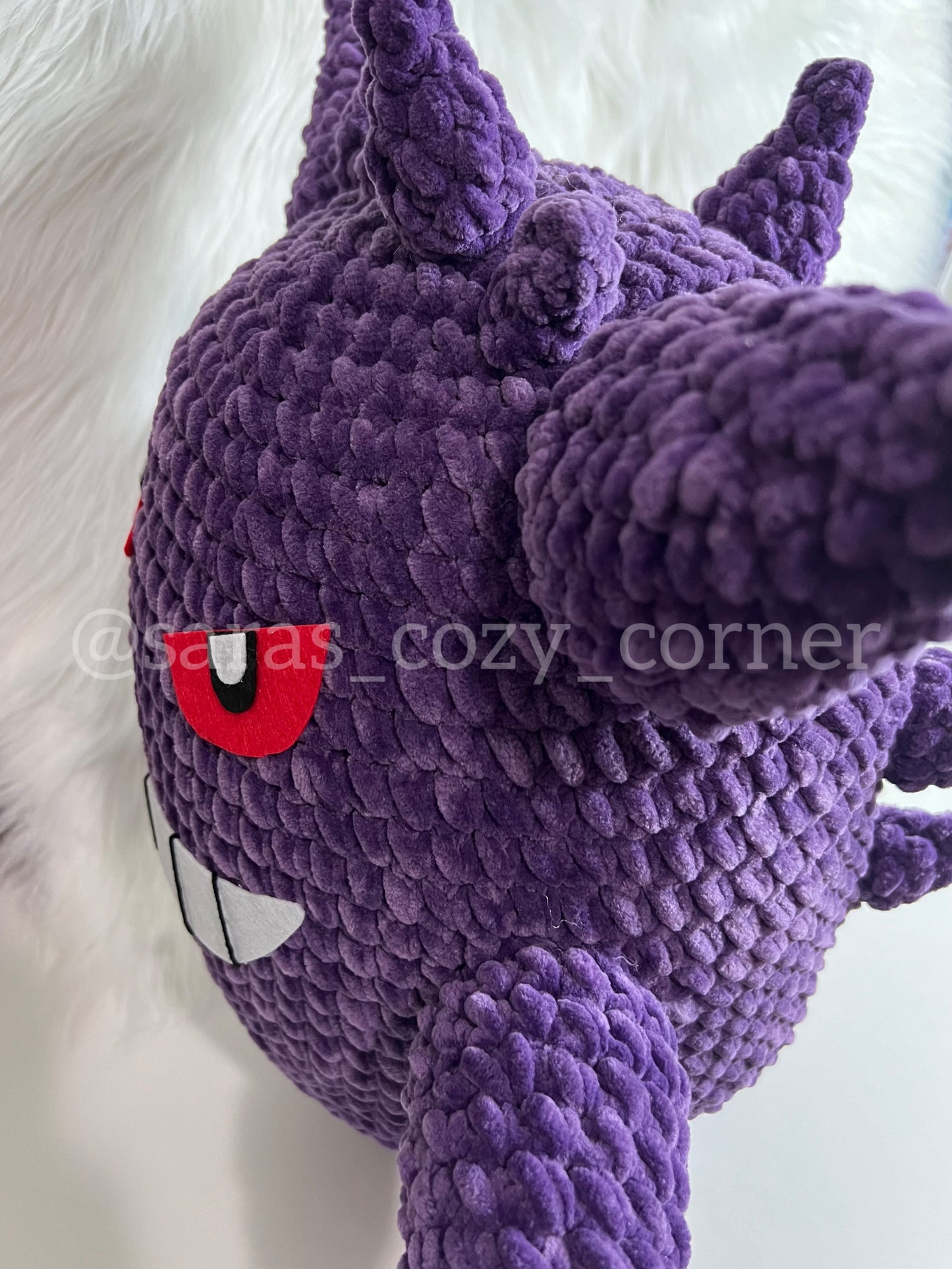 Handmade jumbo Pokémon Ghost Plushie (Gengar plushie)