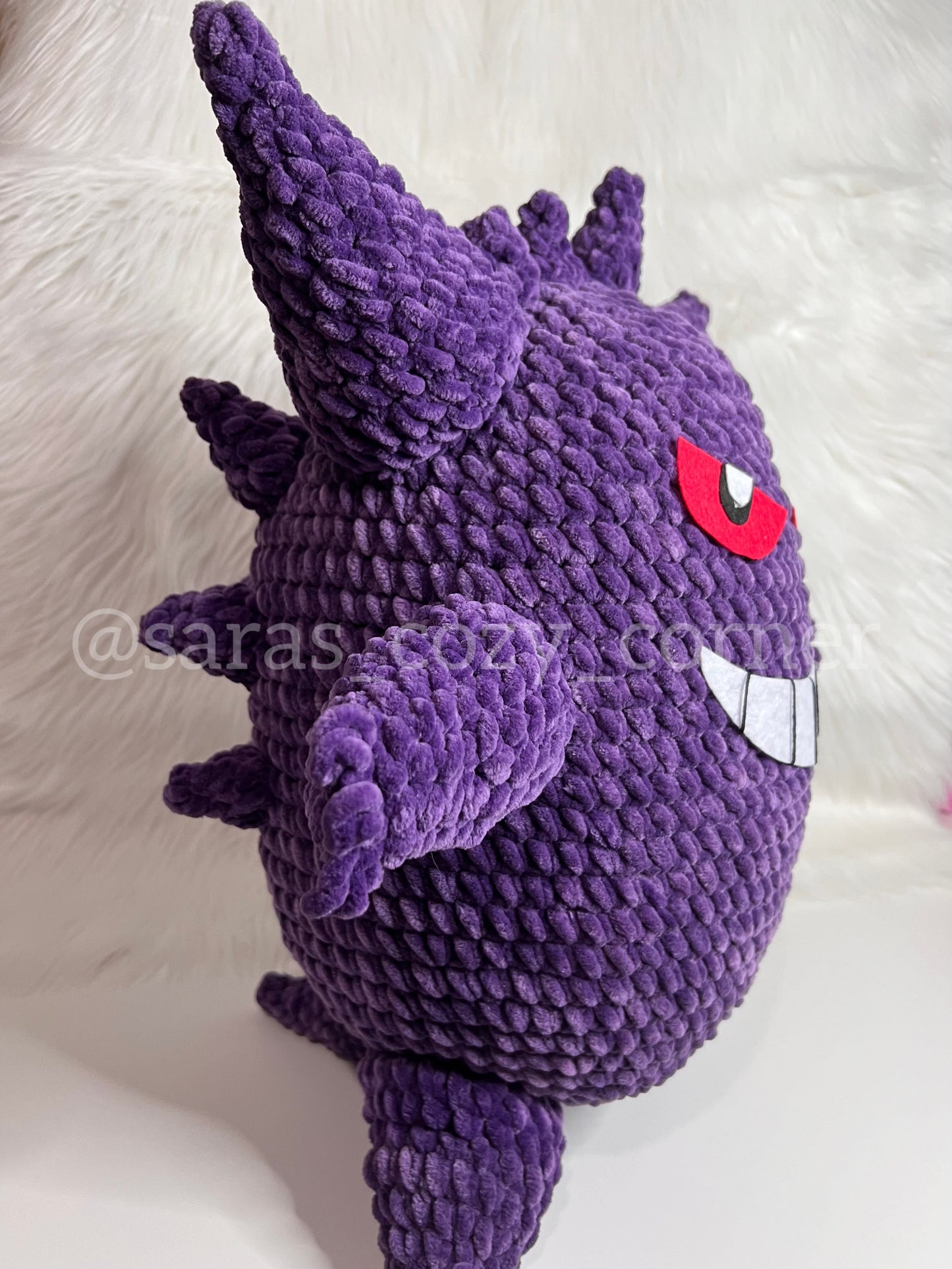 Handmade jumbo Pokémon Ghost Plushie (Gengar plushie)