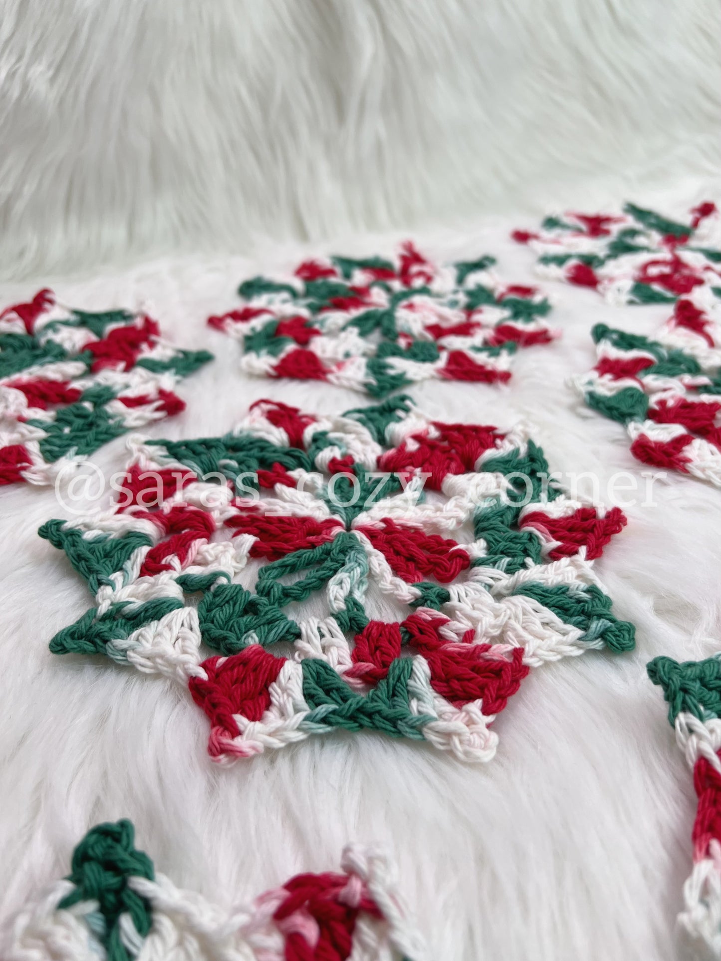 The Festive Starburst crochet coaster