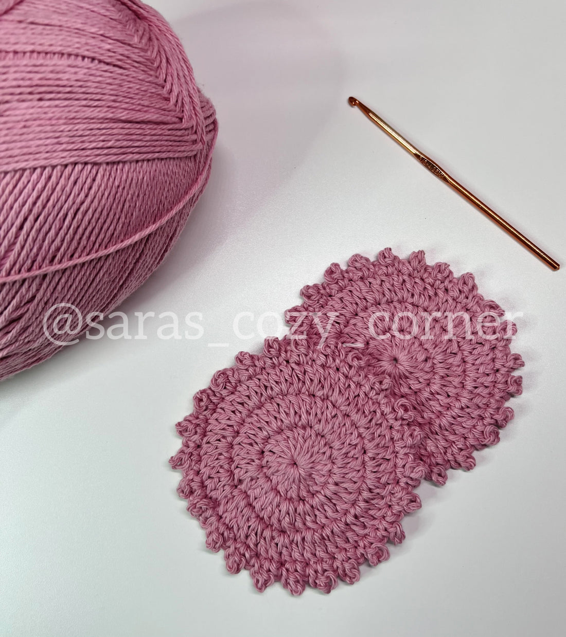 Simple Picot coaster crochet pattern