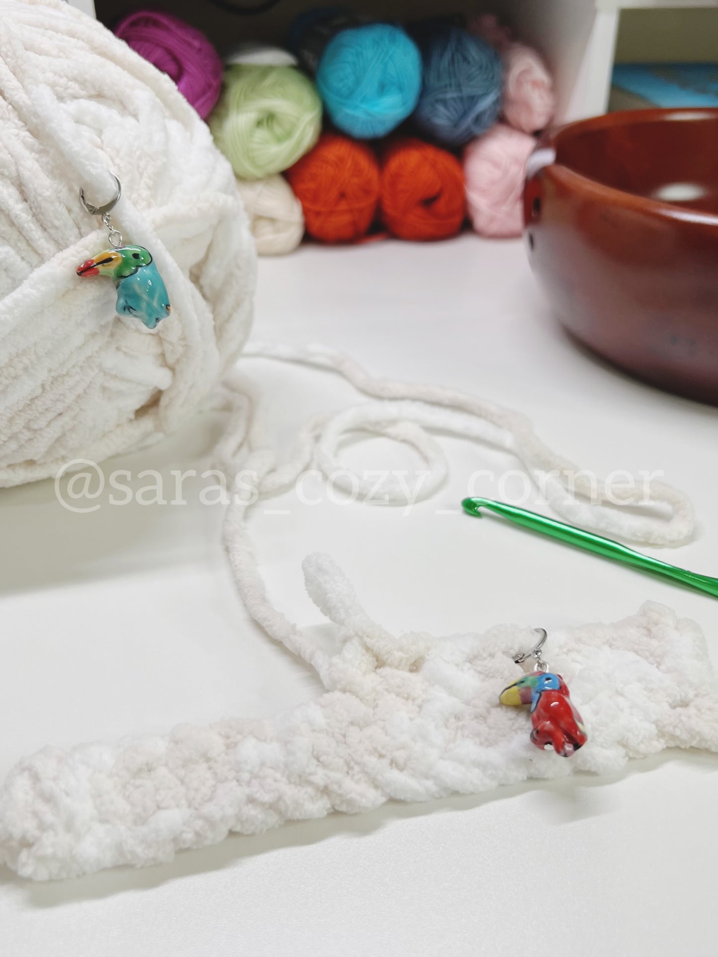 The toucans stitch markers