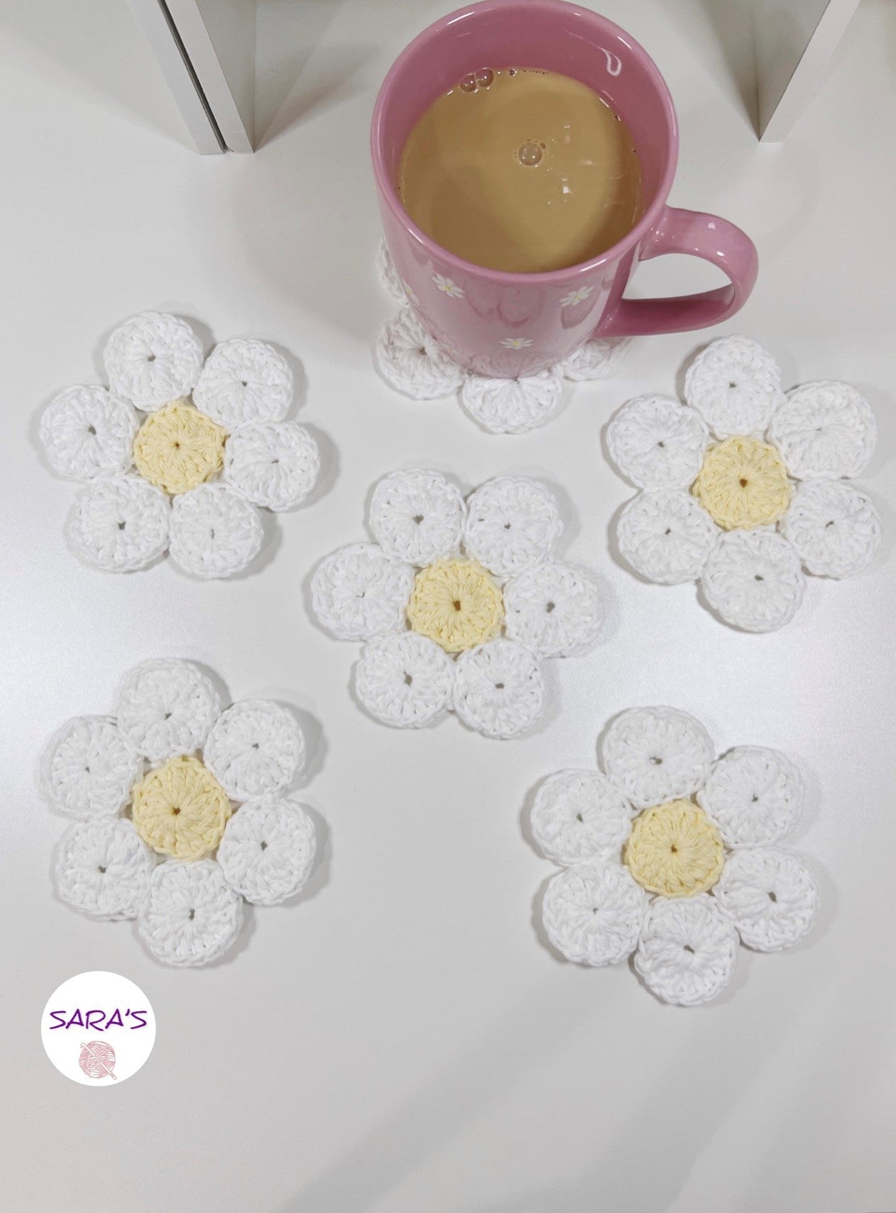 The Spring blooming crochet coaster