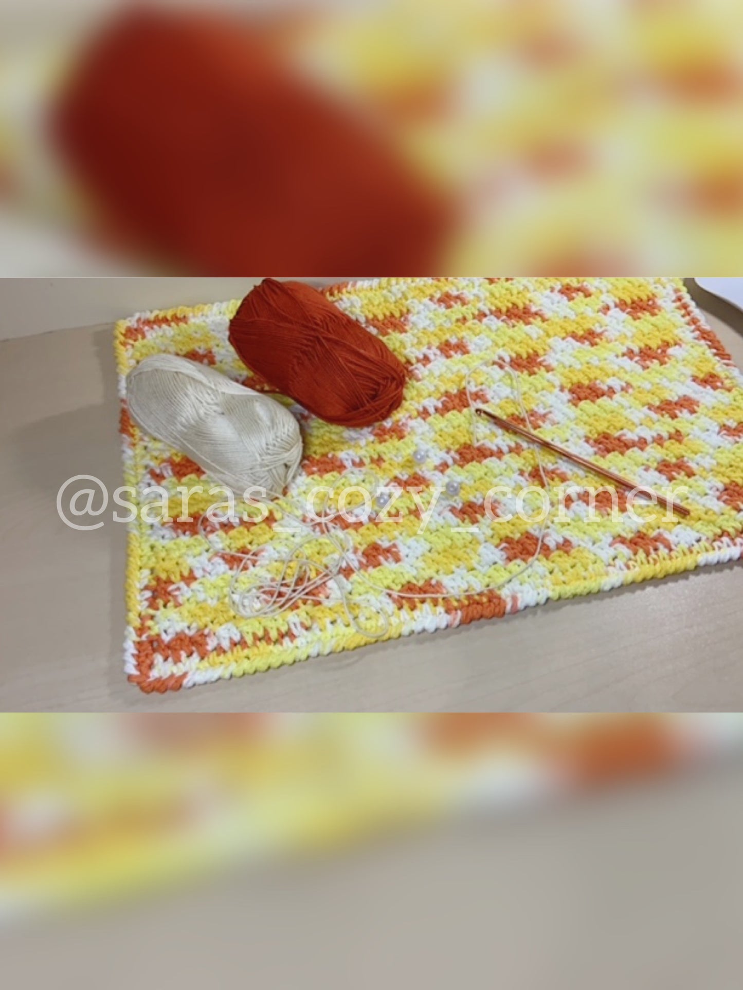 multipurpose rectangular mat crochet pattern PDF