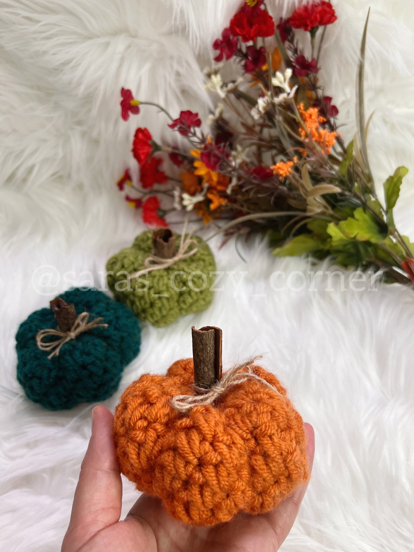 Cute Chunky Mini Pumpkin crochet pattern PDF