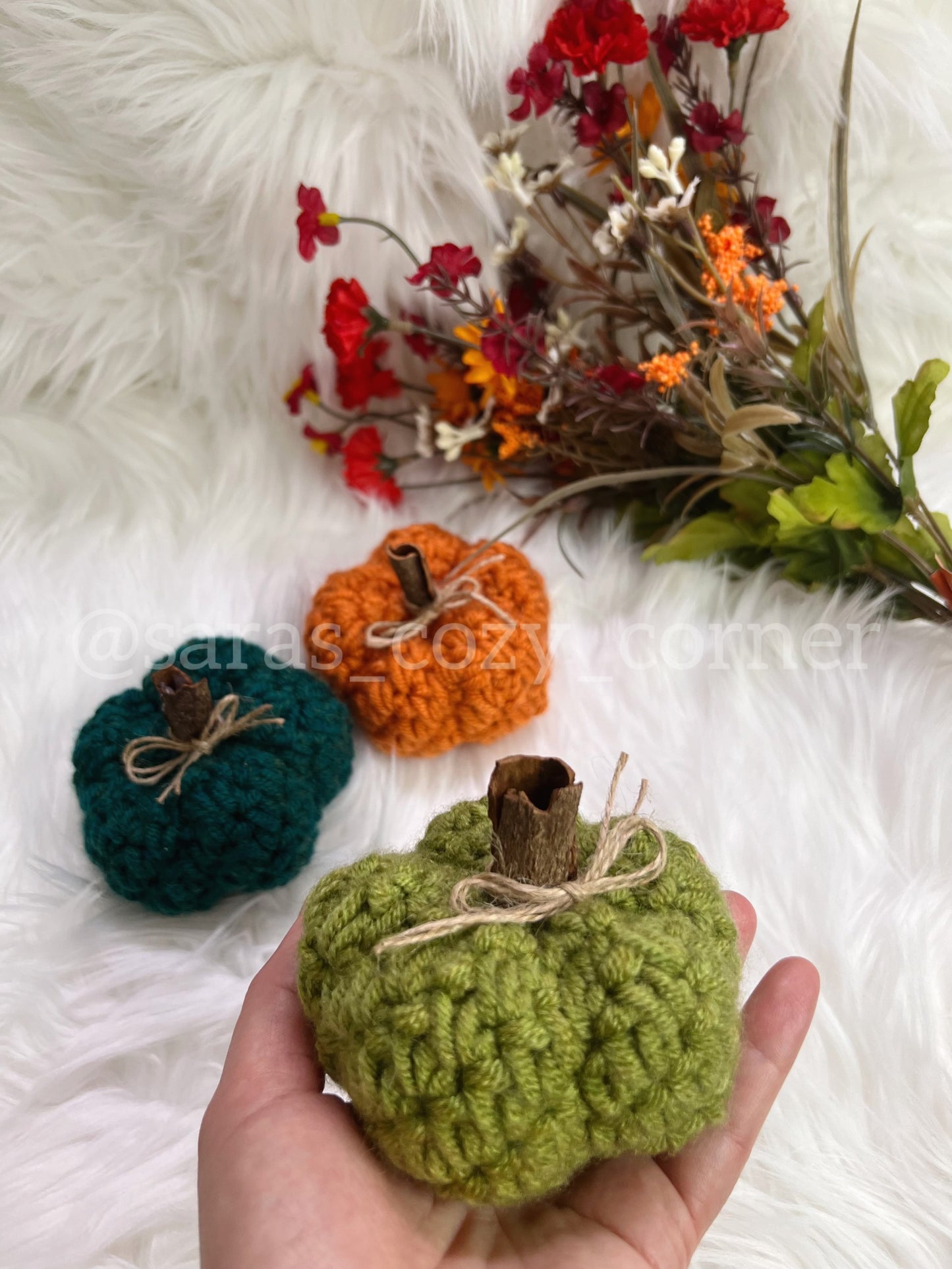 Cute Chunky Mini Pumpkin crochet pattern PDF