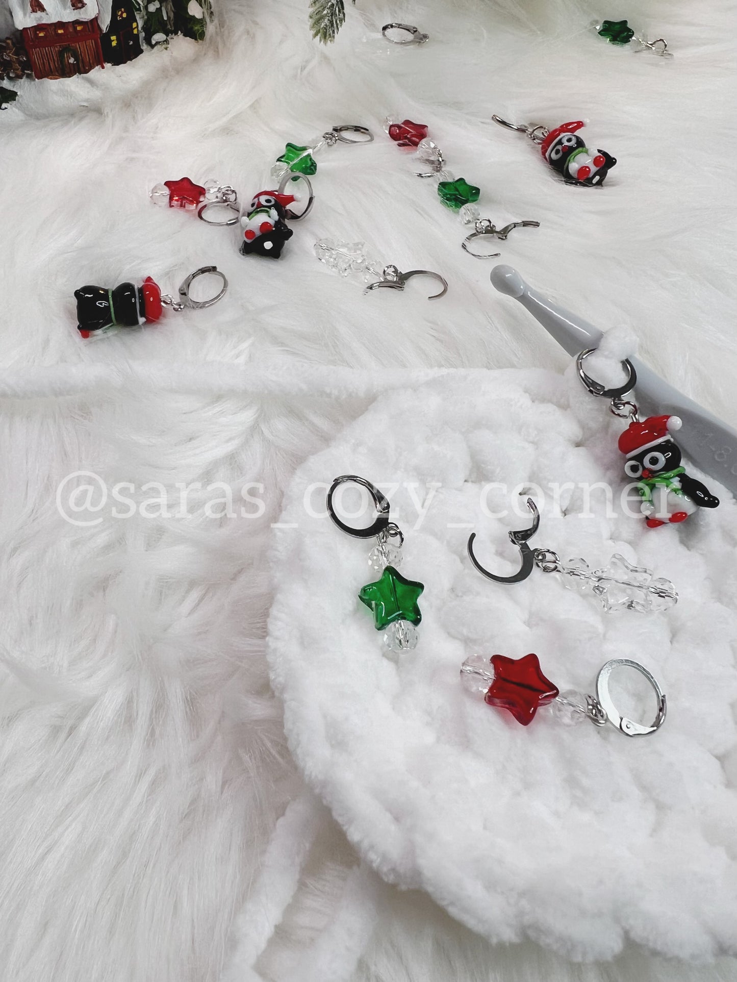 The Jolly Penguin stitch markers set