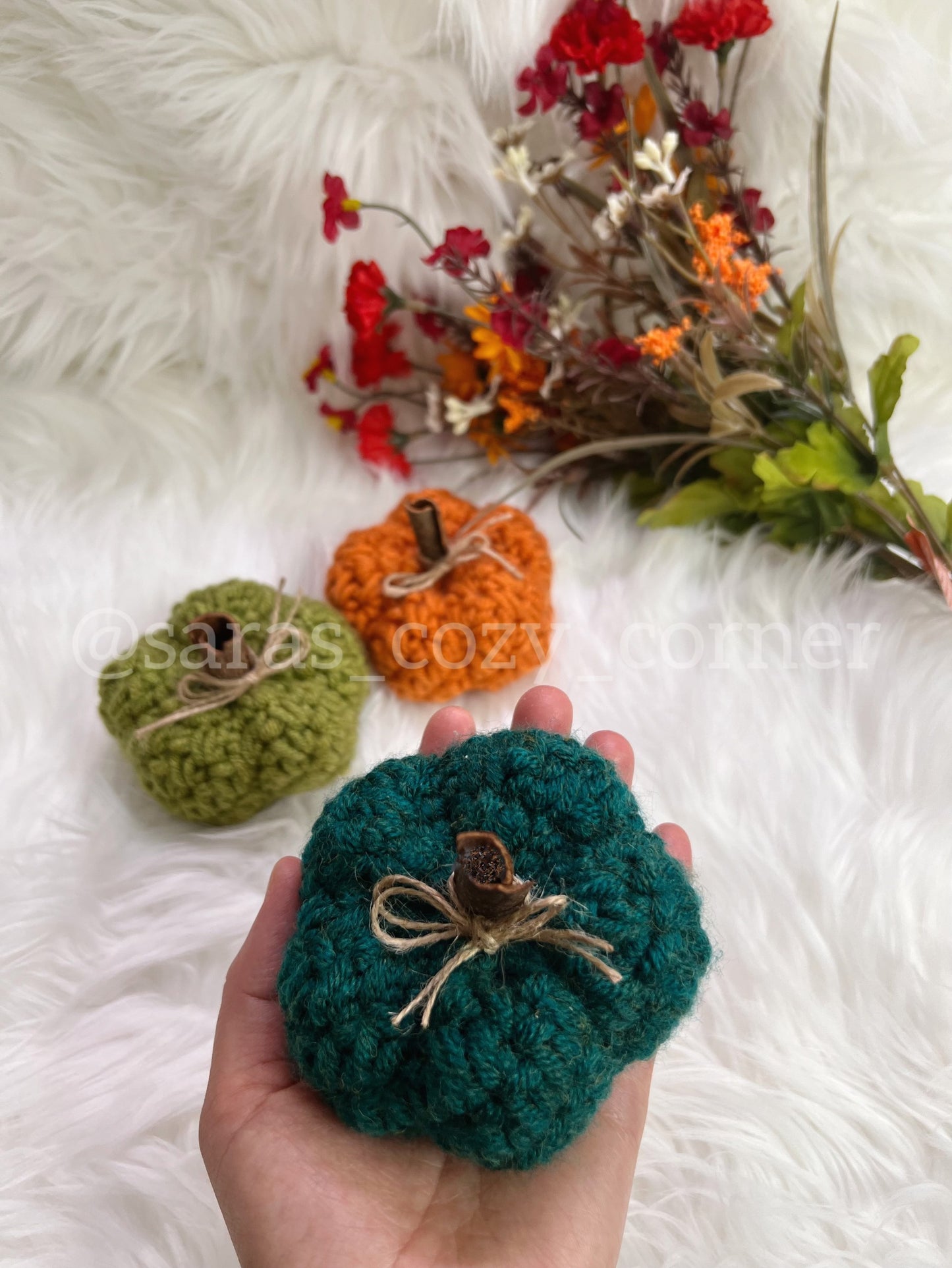 Cute Chunky Mini Pumpkin crochet pattern PDF