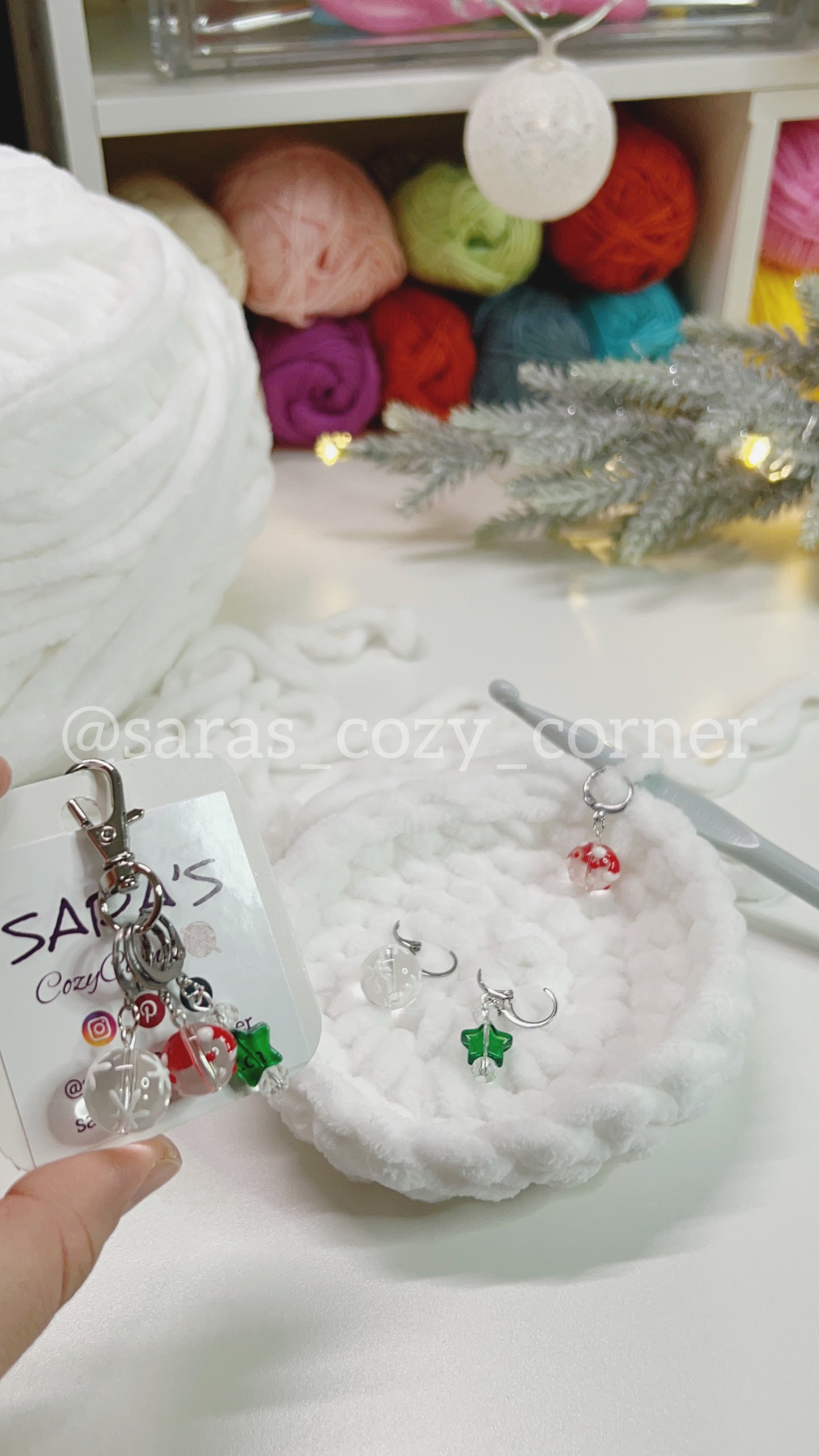 The Crystal Cheer stitch markers set