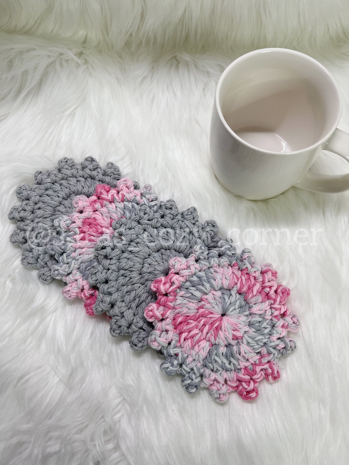 The Blush Blossom coasters set