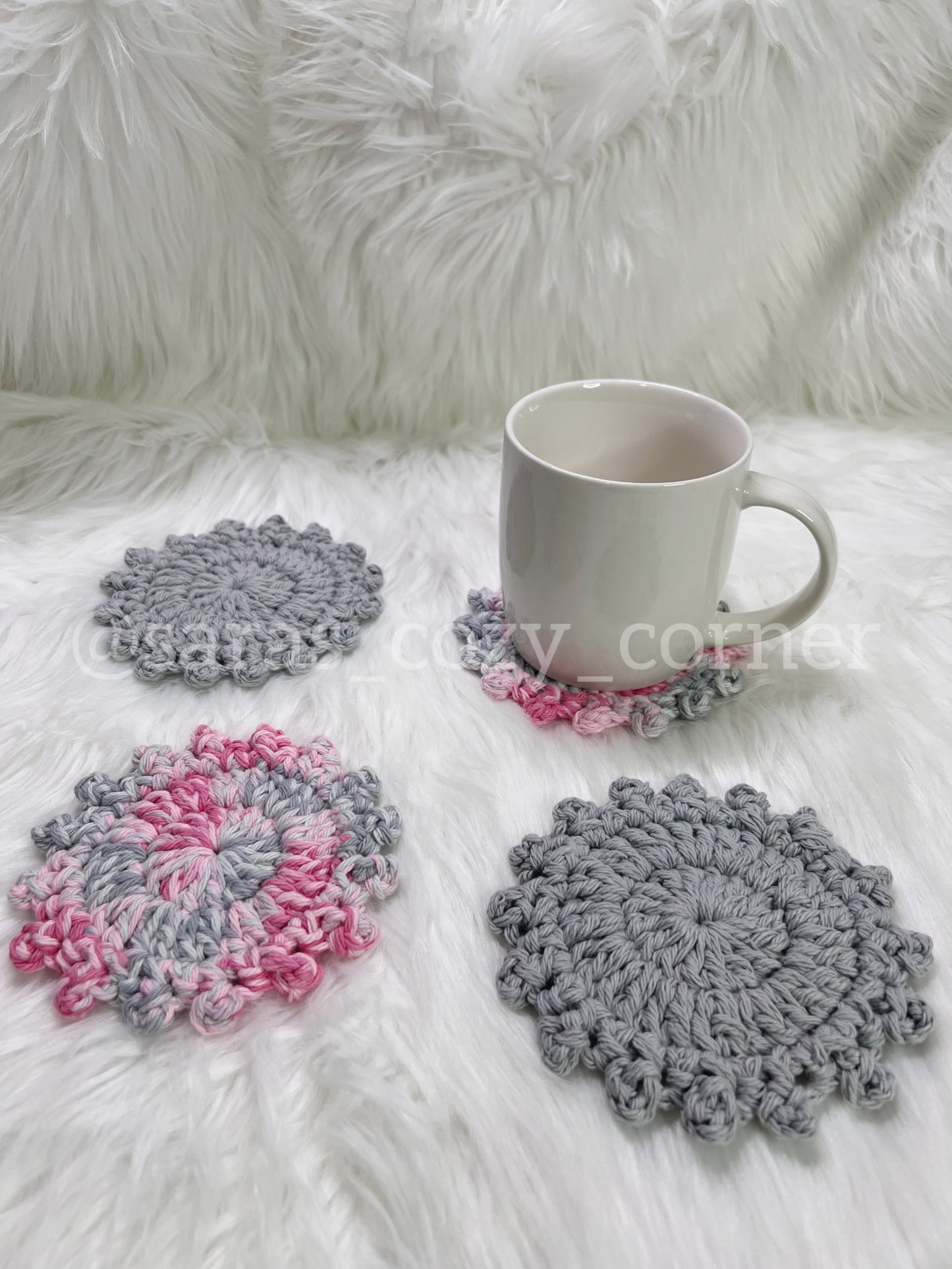 The Blush Blossom coasters set