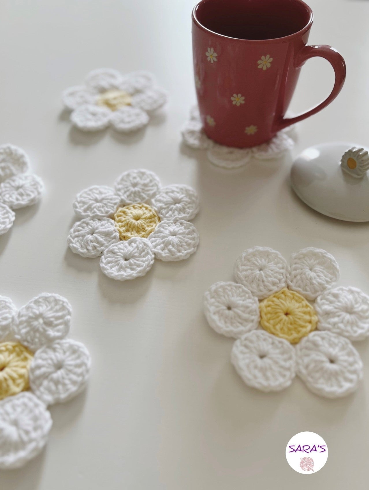 The Spring blooming crochet coaster