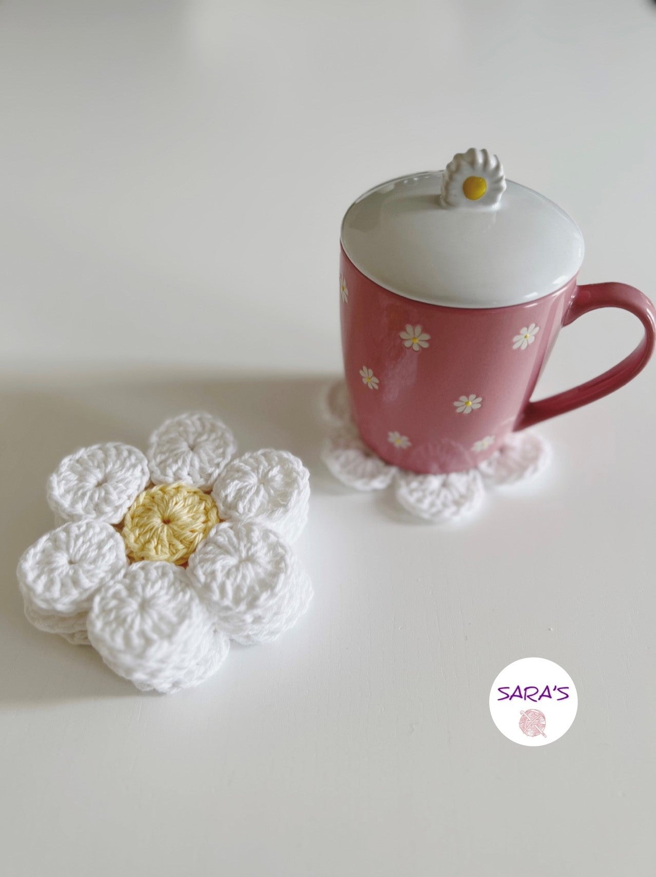 The Spring blooming crochet coaster