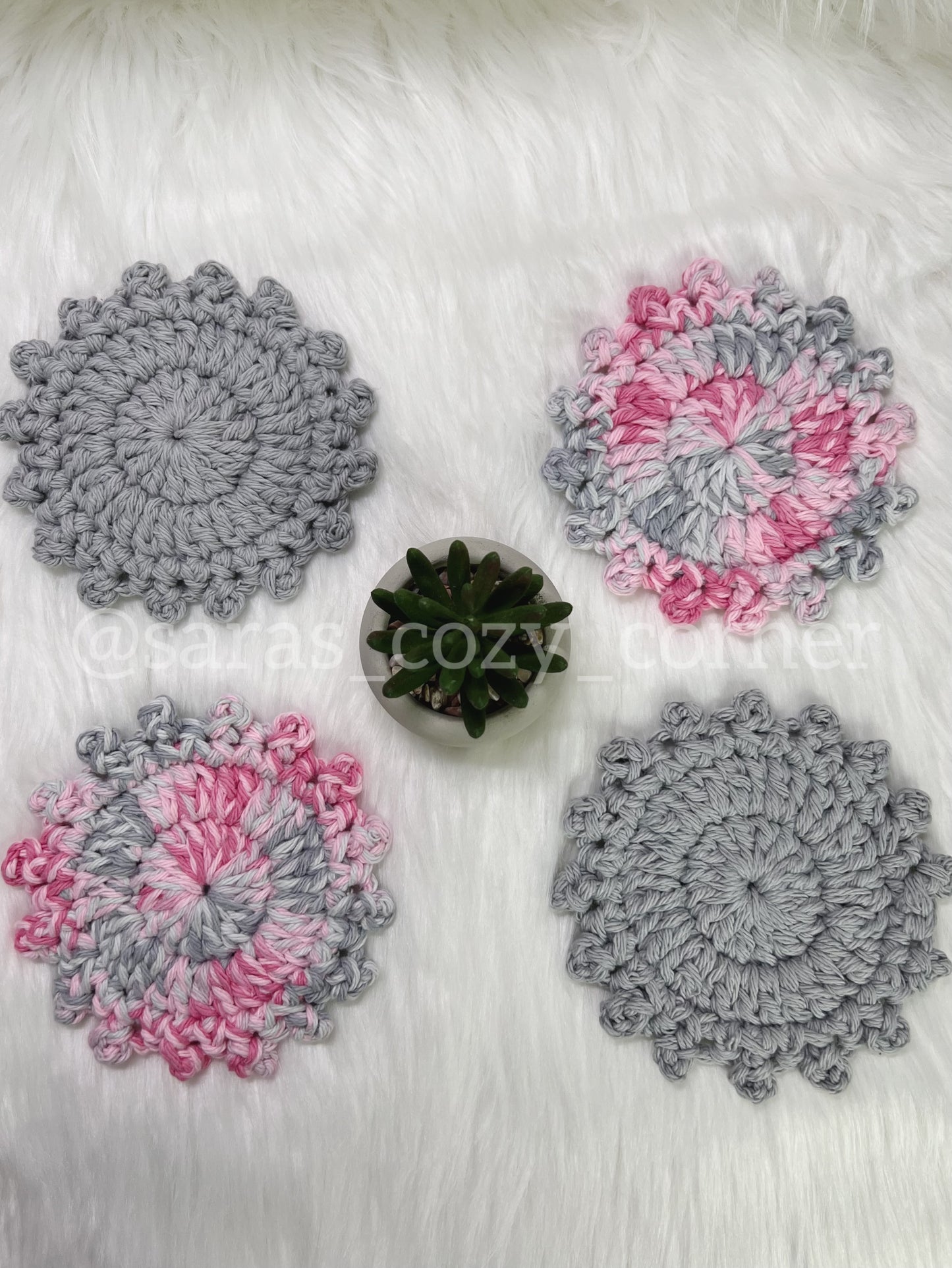 The Blush Blossom coasters set