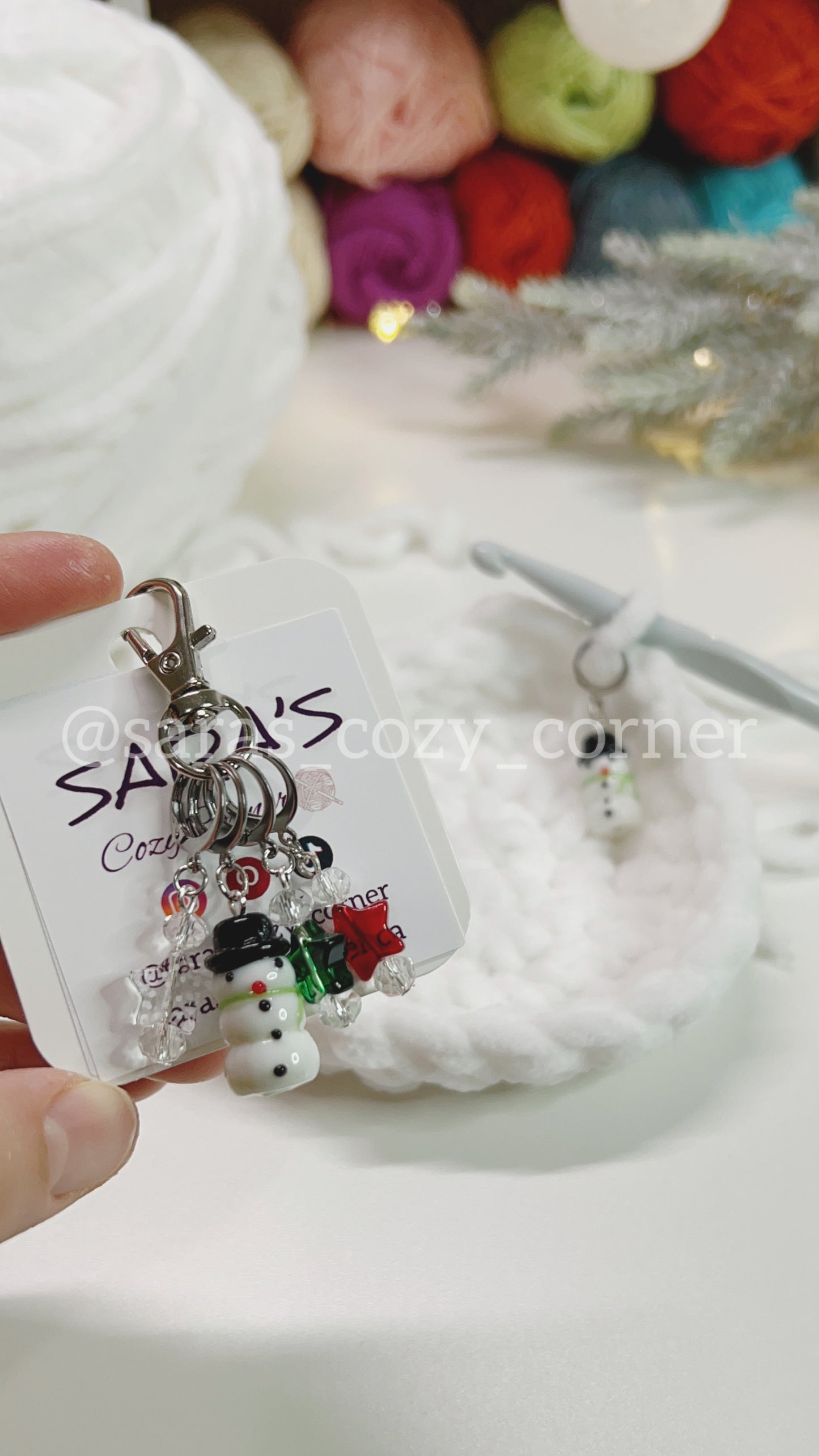 The Frosty Fun stitch markers set