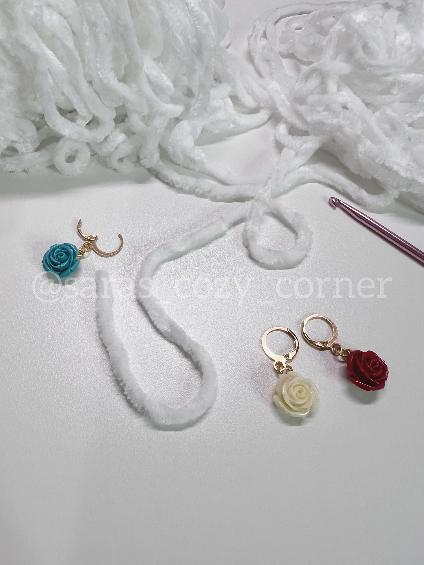 The Rose Bloom stitch markers set