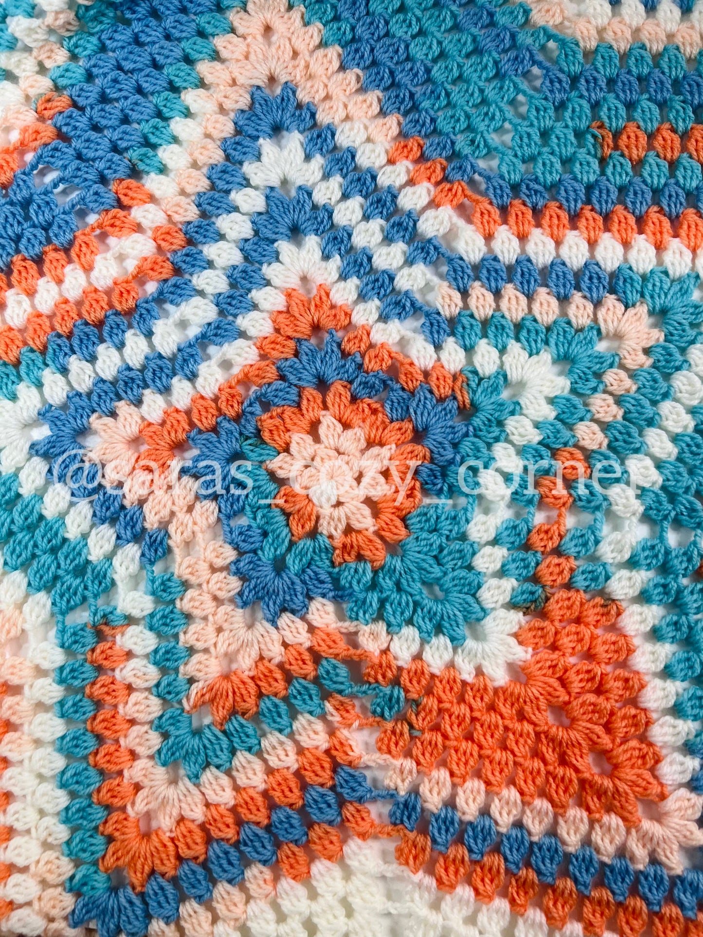 The Twinkle Star Snuggle baby blanket blue-orange