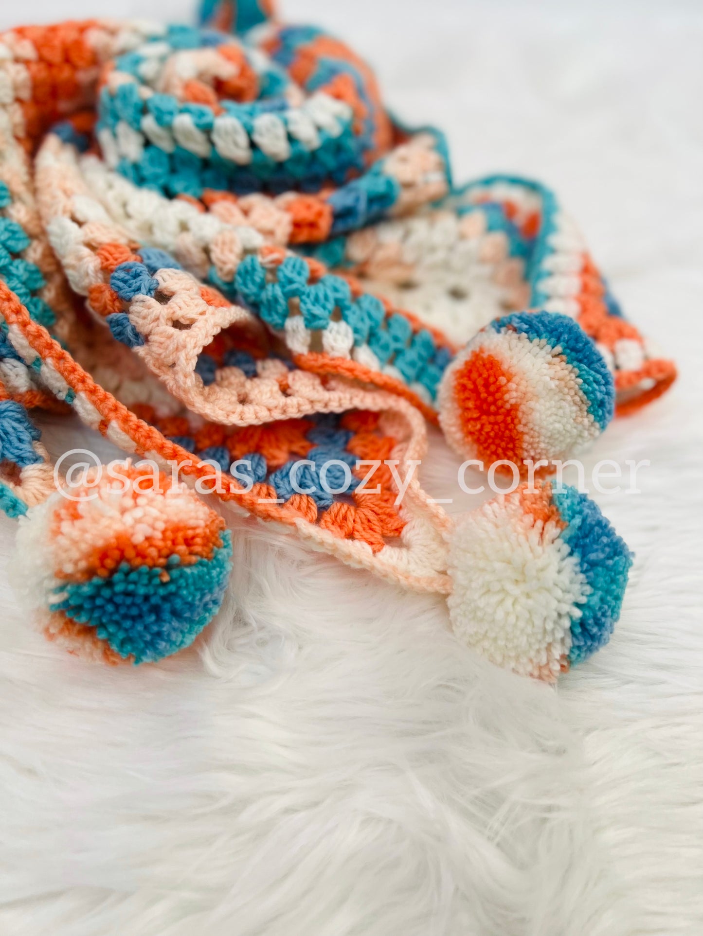 The Twinkle Star Snuggle baby blanket blue-orange