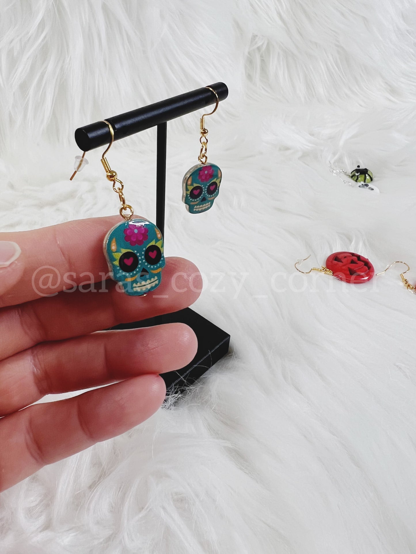 The Sugar Skull dangles