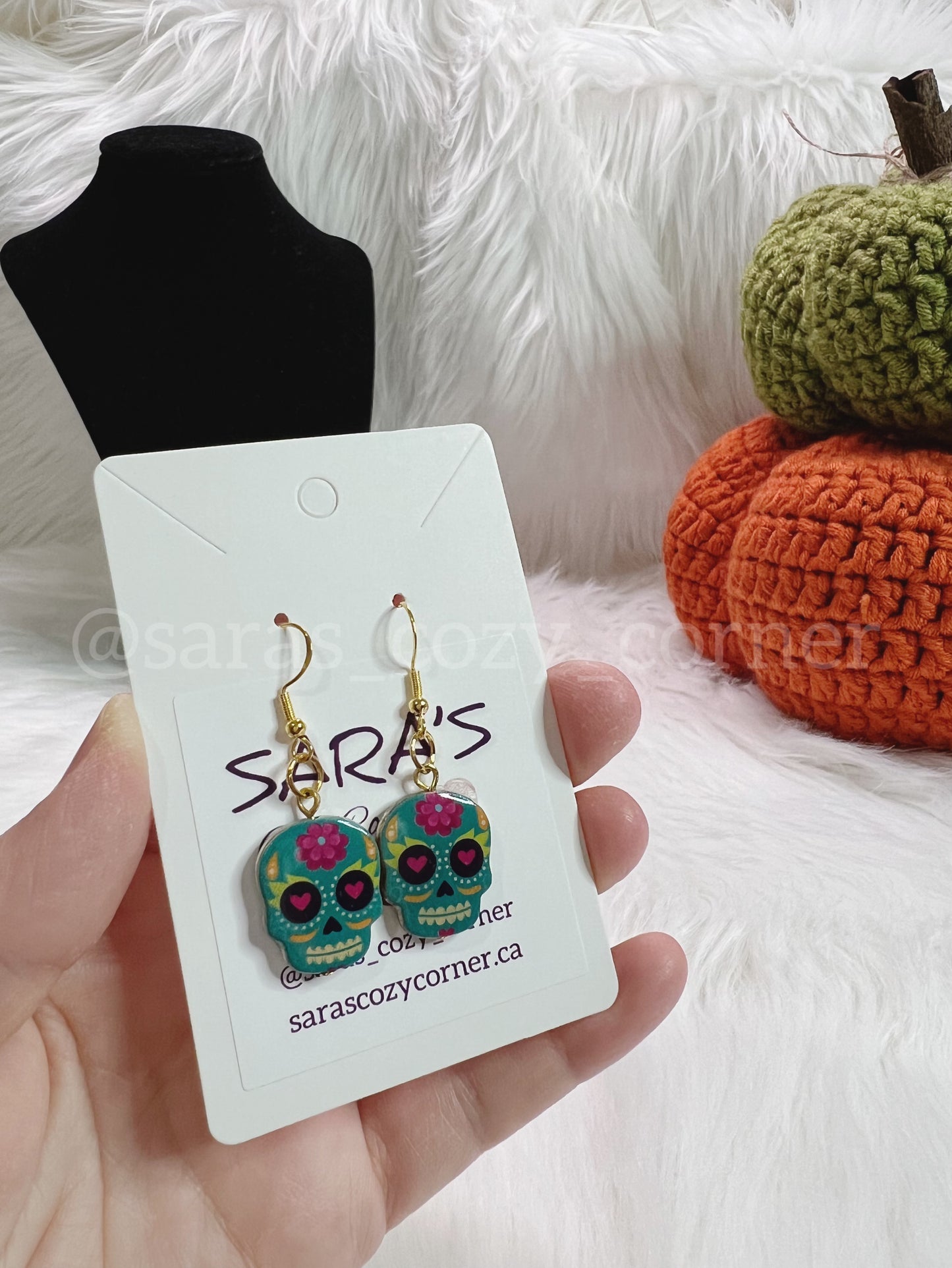 The Sugar Skull dangles