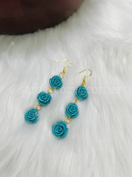 The Rose Casecade dangle turquoise