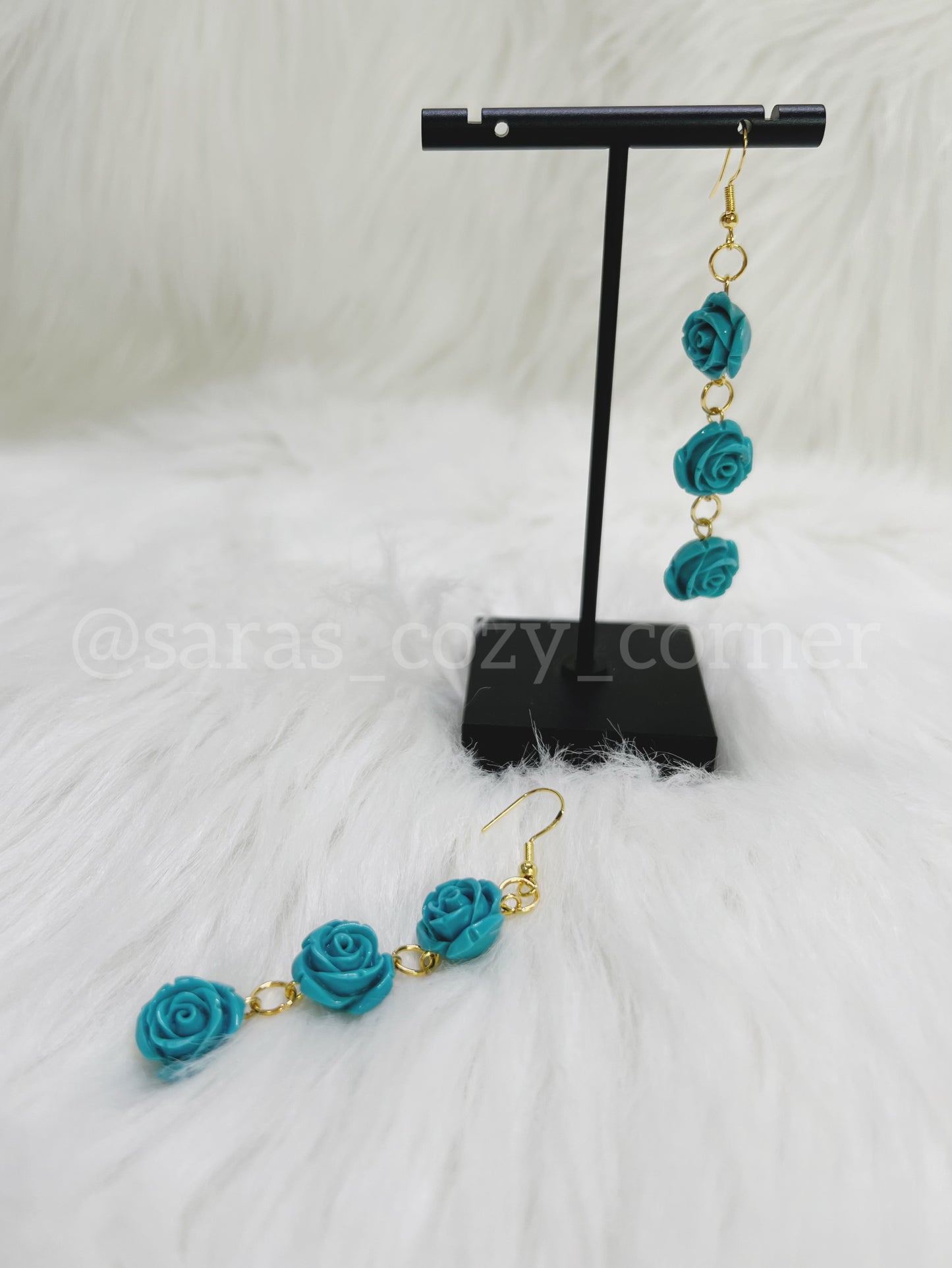 The Rose Casecade dangle turquoise