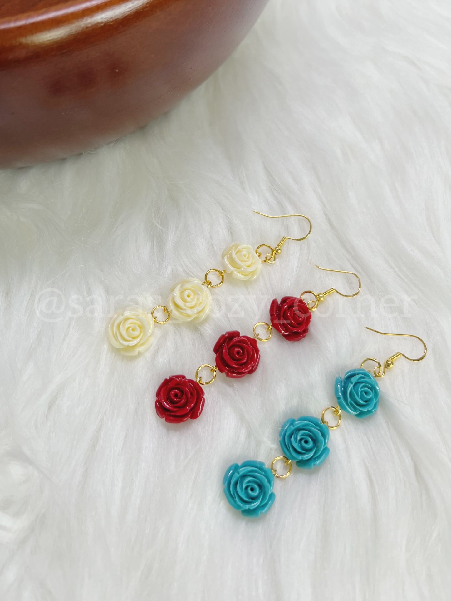 The Rose Casecade dangle turquoise