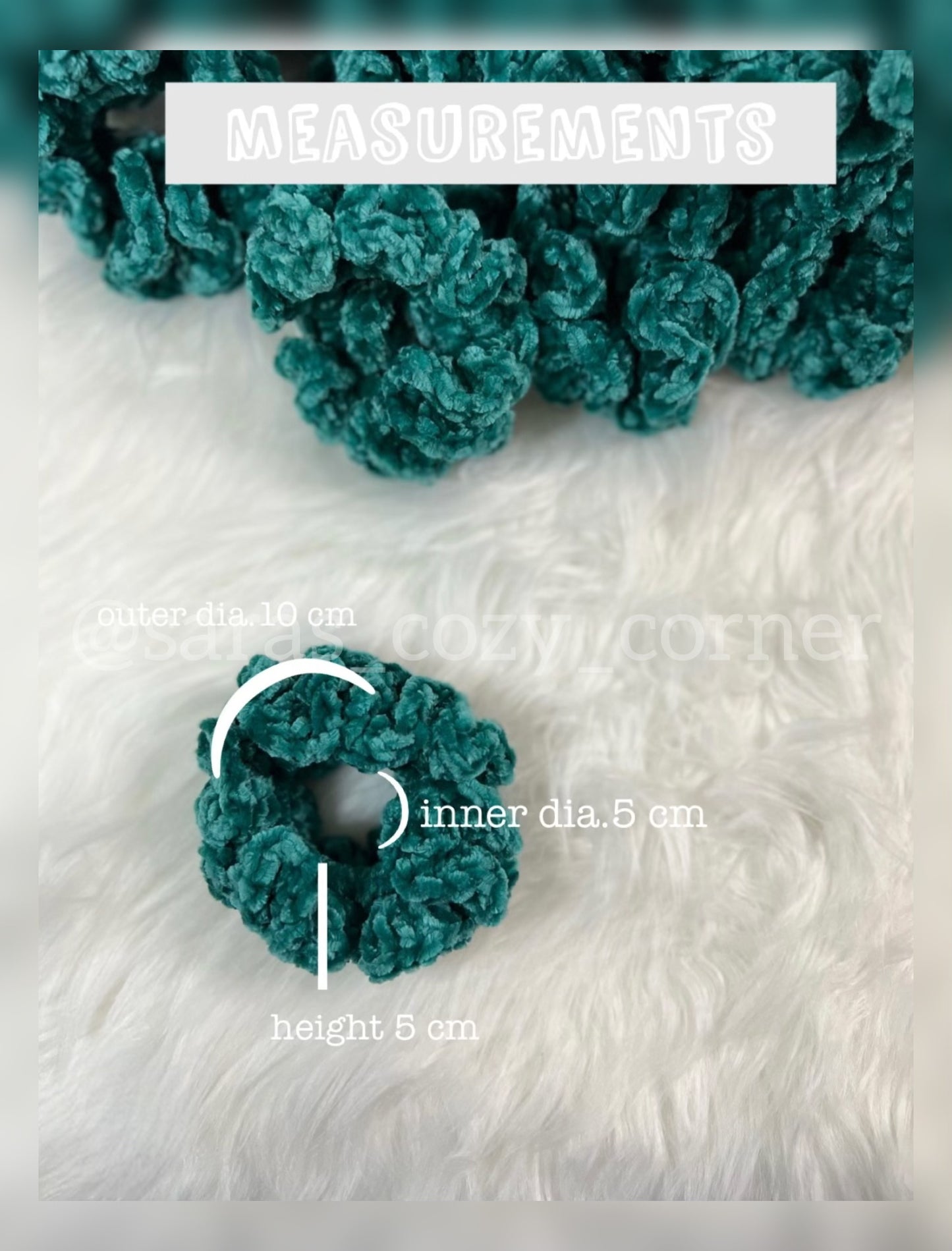 The Velvet Charm scrunchies teal