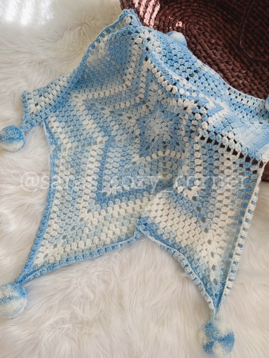 The Twinkle Star Snuggle baby blanket blue