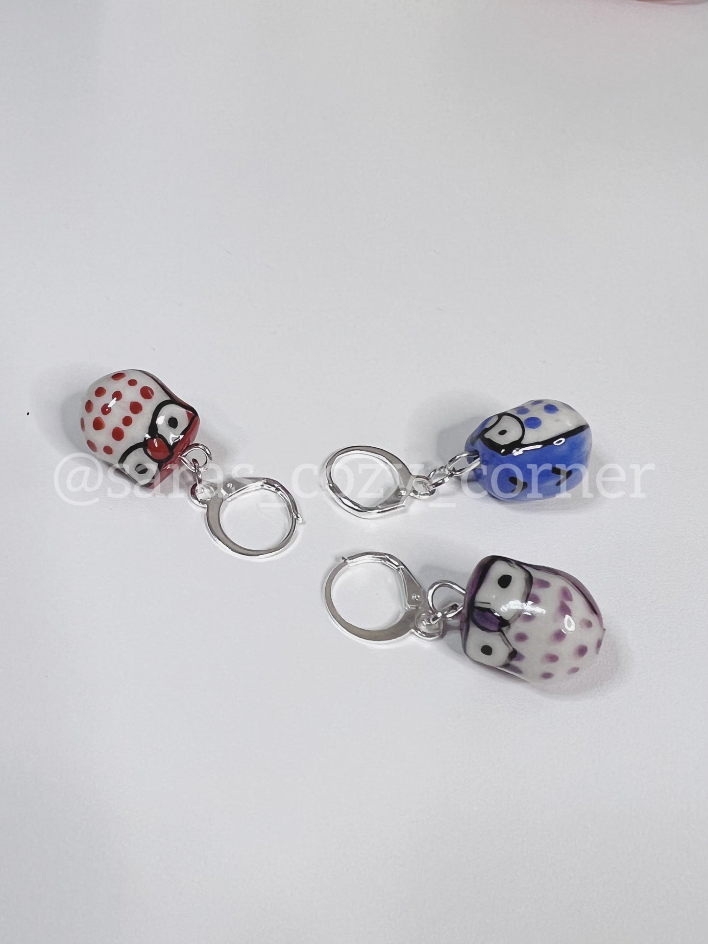 The Colorful owls stitch markers