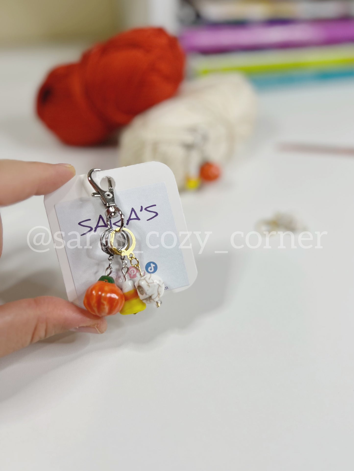 The Trick or Treat stitch markers