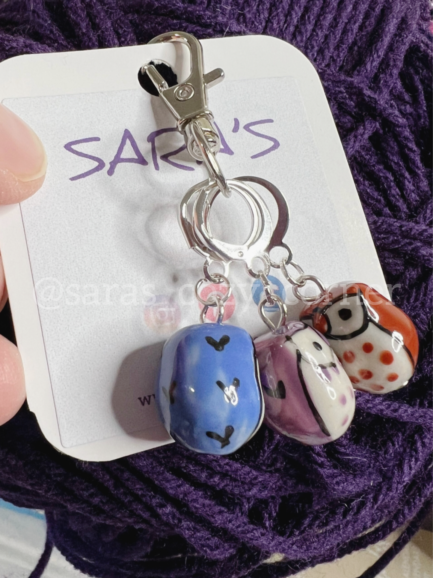 The Colorful owls stitch markers