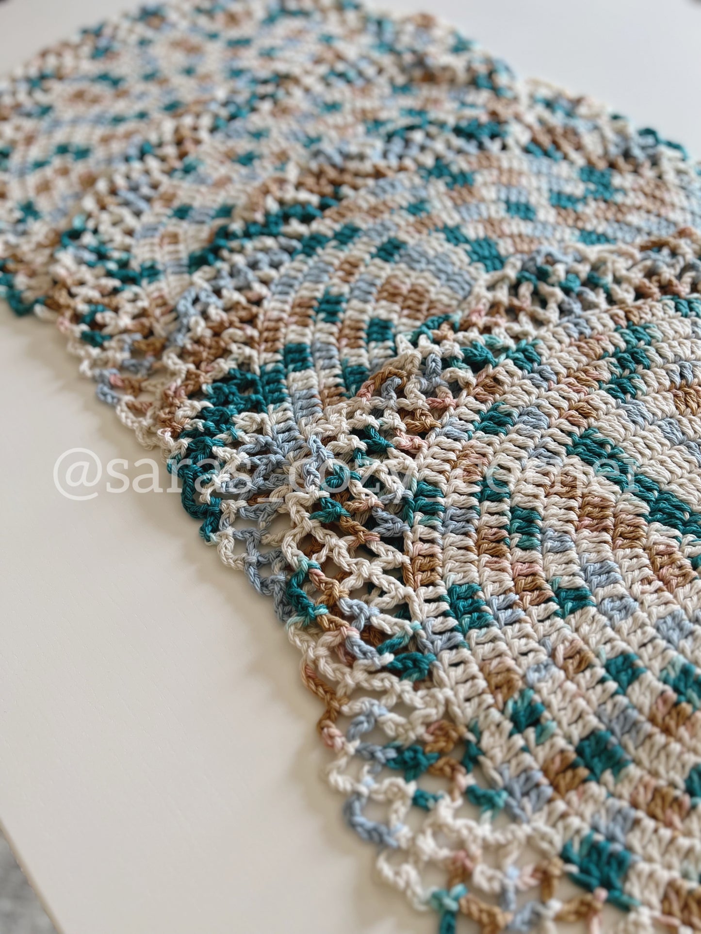 By The Sea lace border crochet placemat