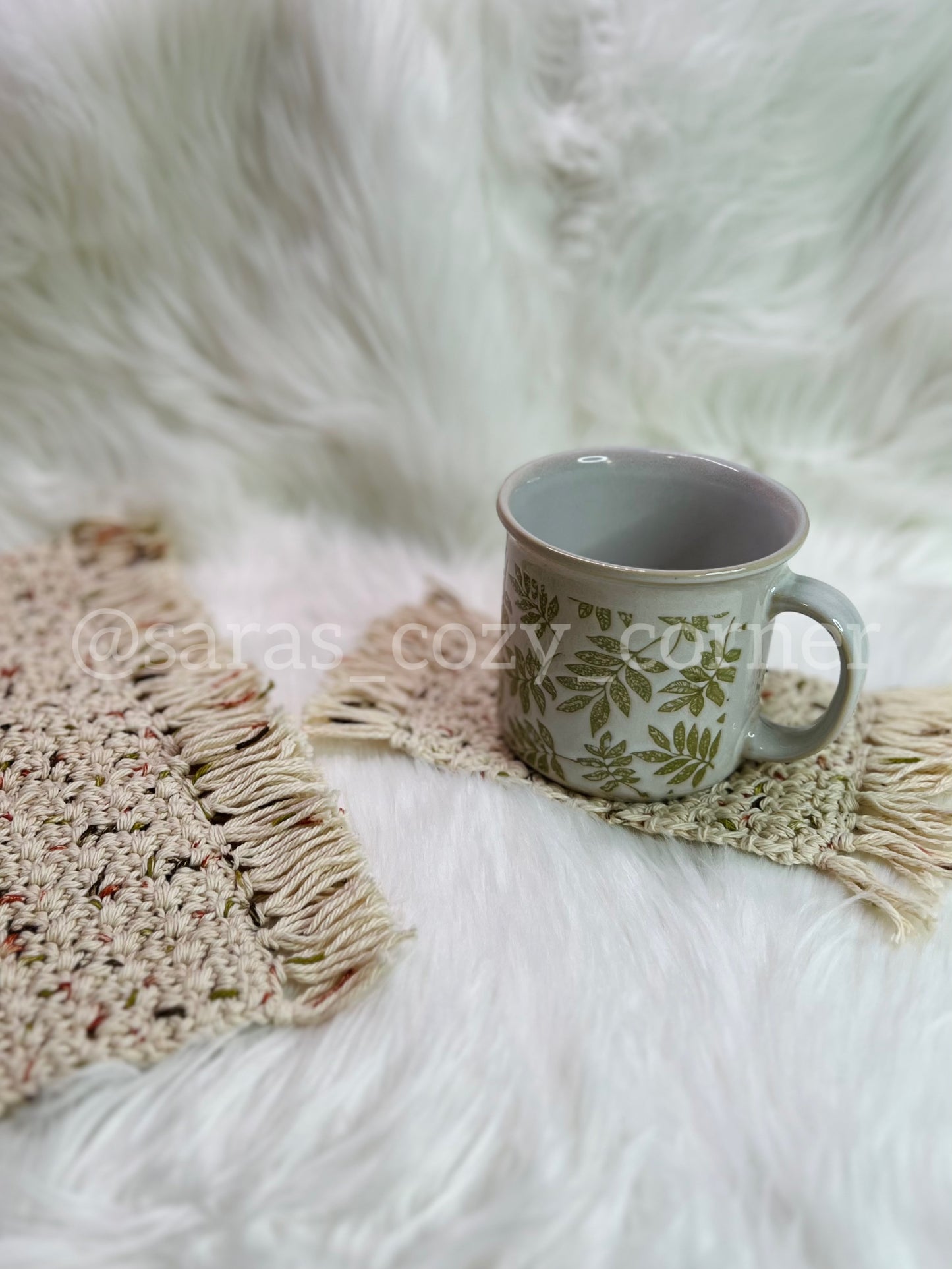 The Sonoma Prints crochet mug rug