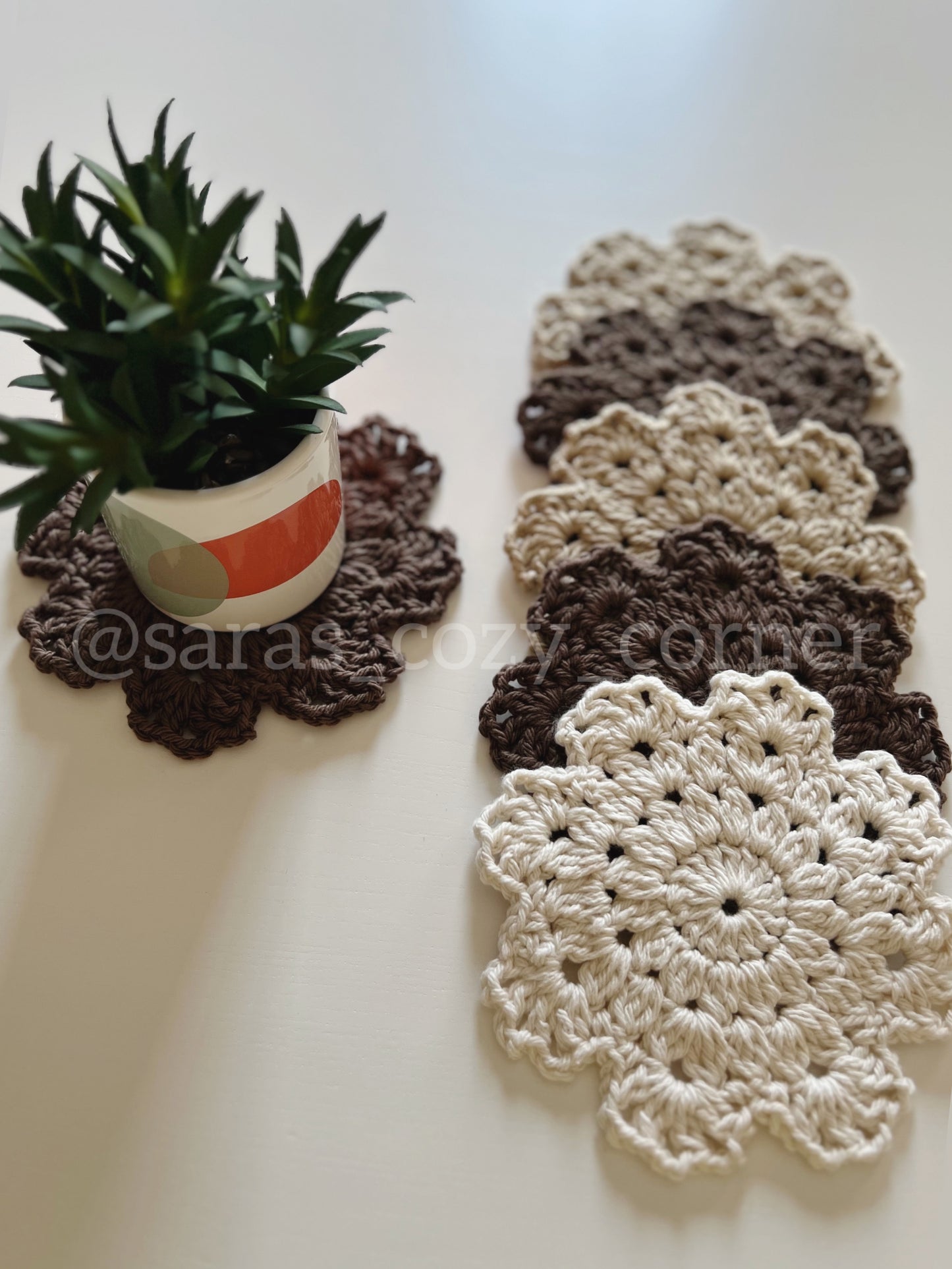 The Autumn Harvest coaster crochet pattern PDF