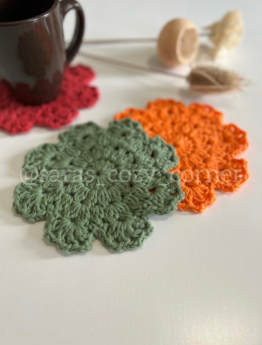 The Autumn Harvest coaster crochet pattern PDF