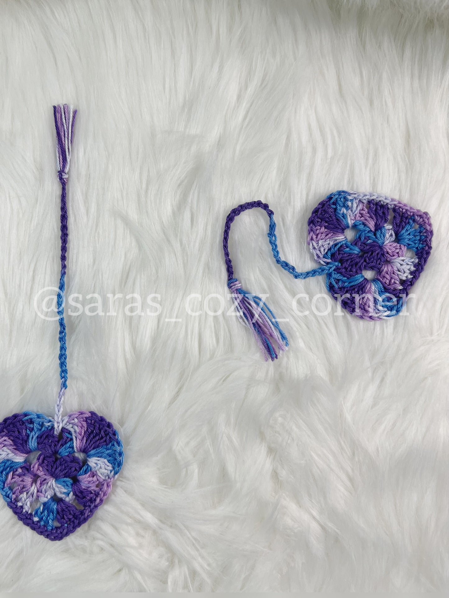 heart shape bookmark crochet pattern PDF