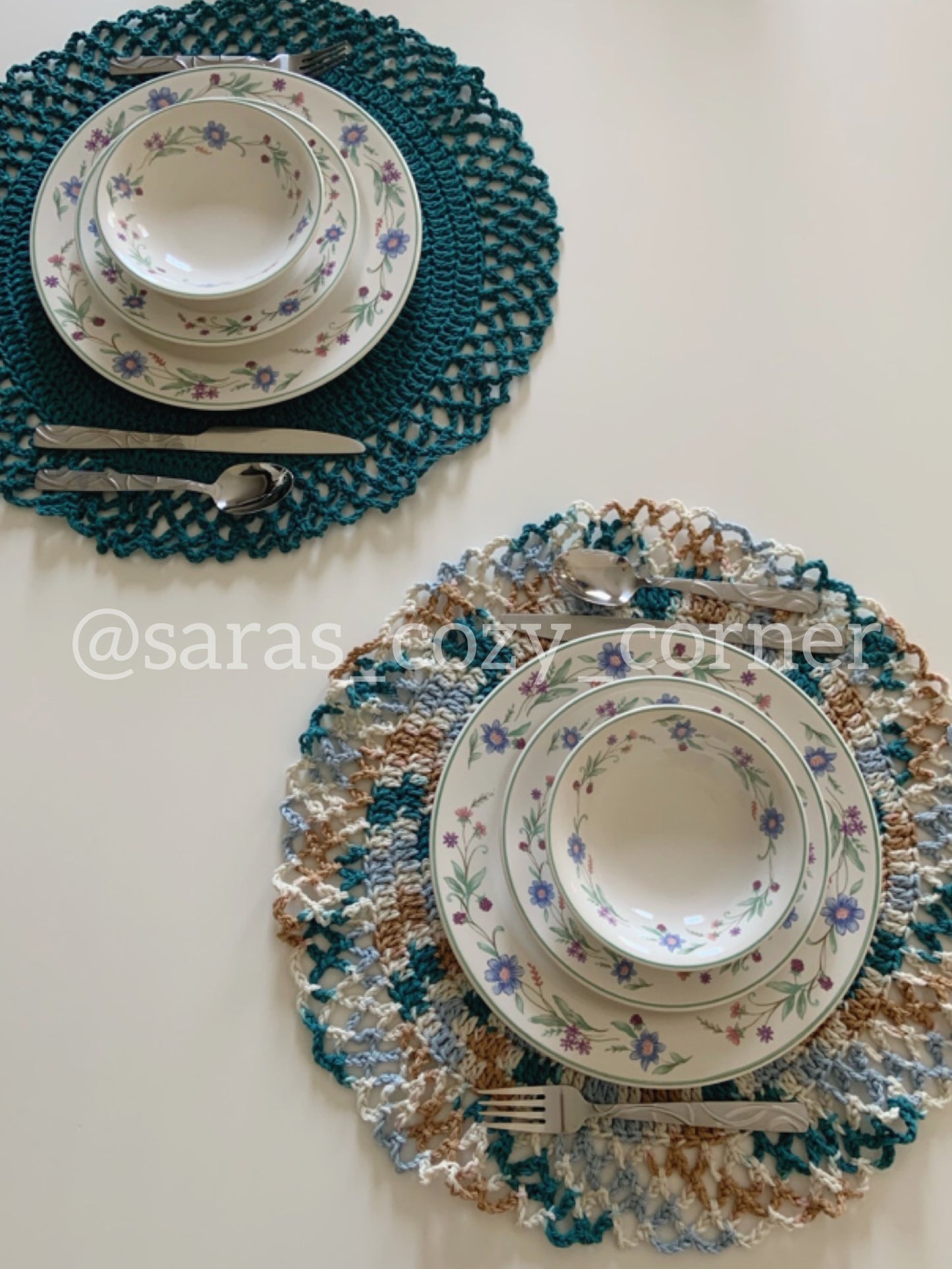 By The Sea lace border crochet placemat