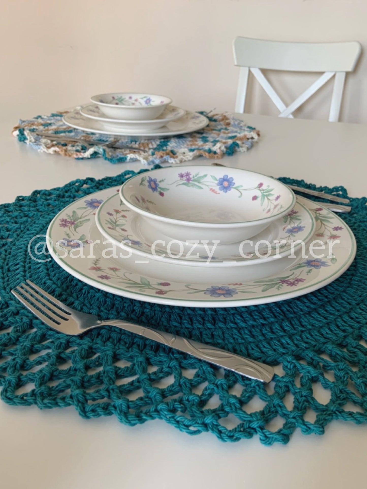 By The Sea lace border crochet placemat