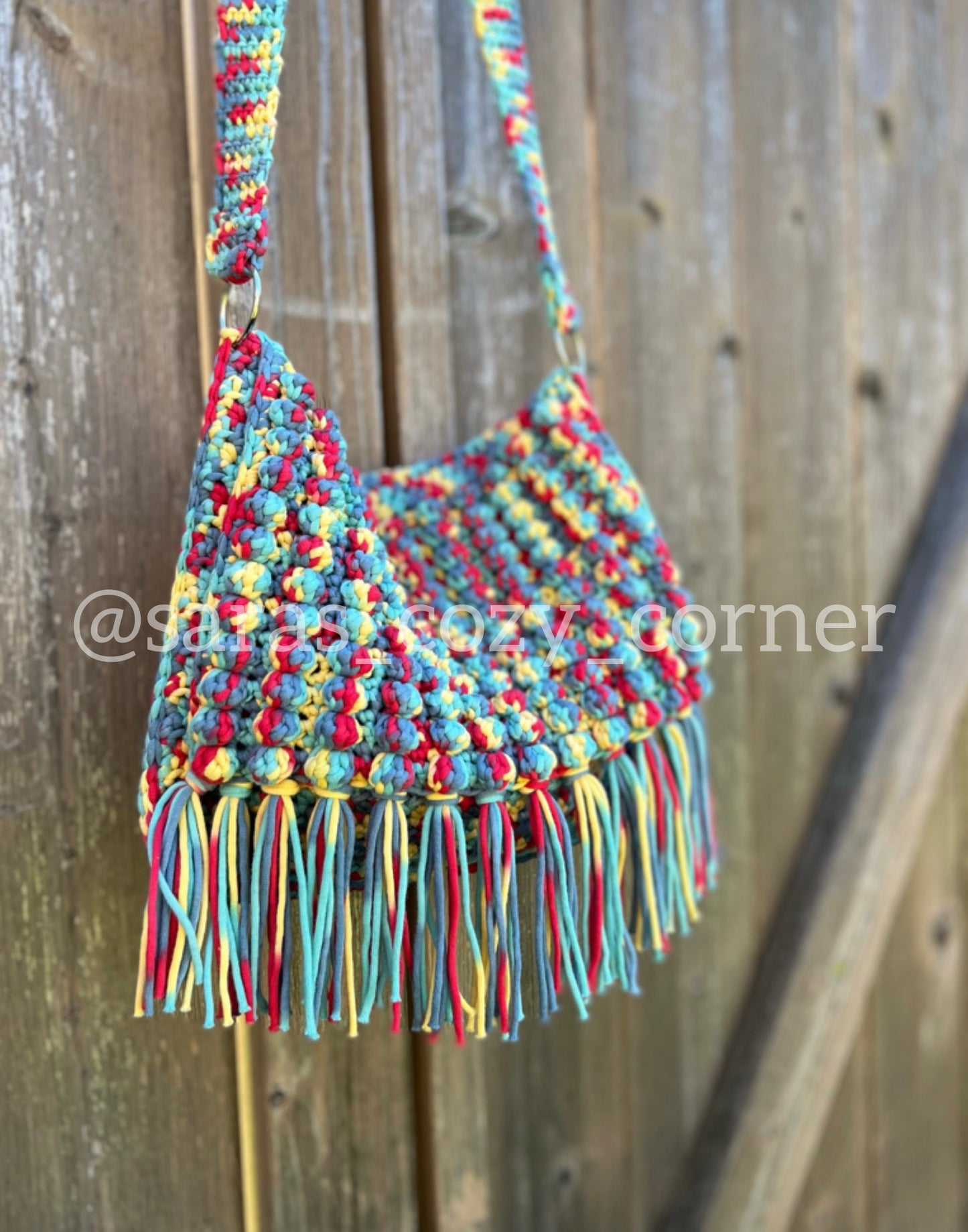 The Rainbow Pebbles bag crochet pattern PDF