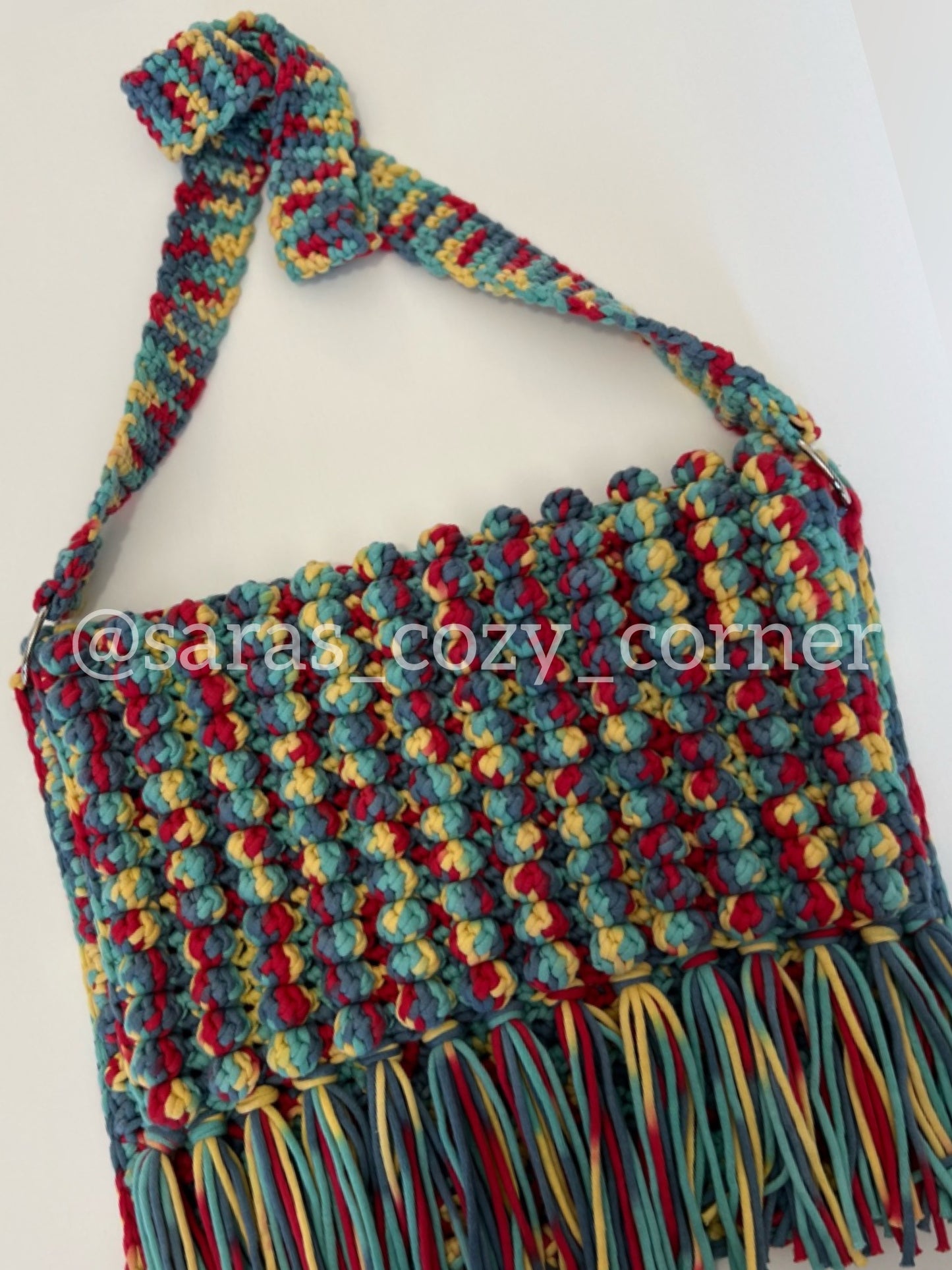 The Rainbow Pebbles bag crochet pattern PDF