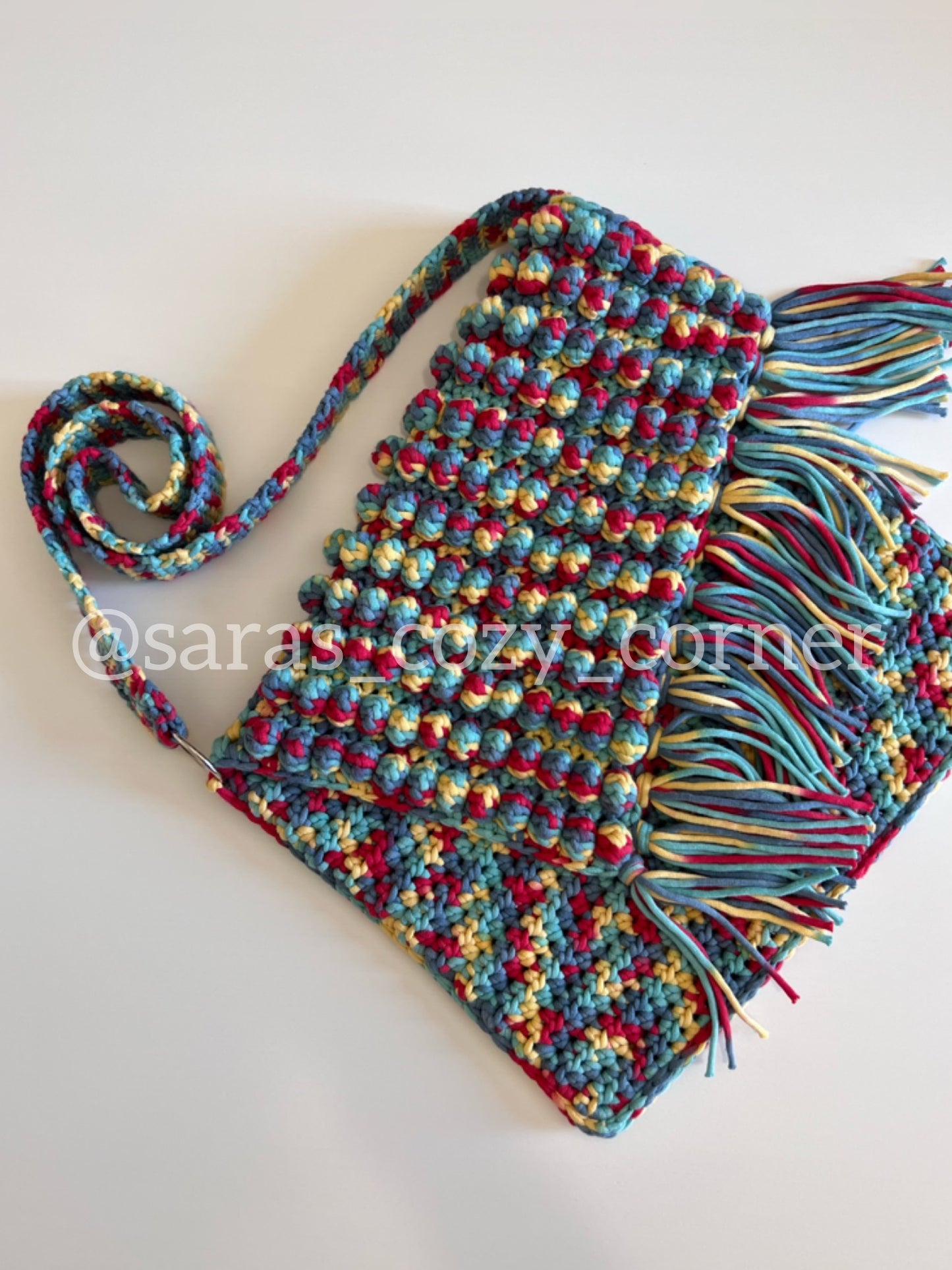 The Rainbow Pebbles bag crochet pattern PDF