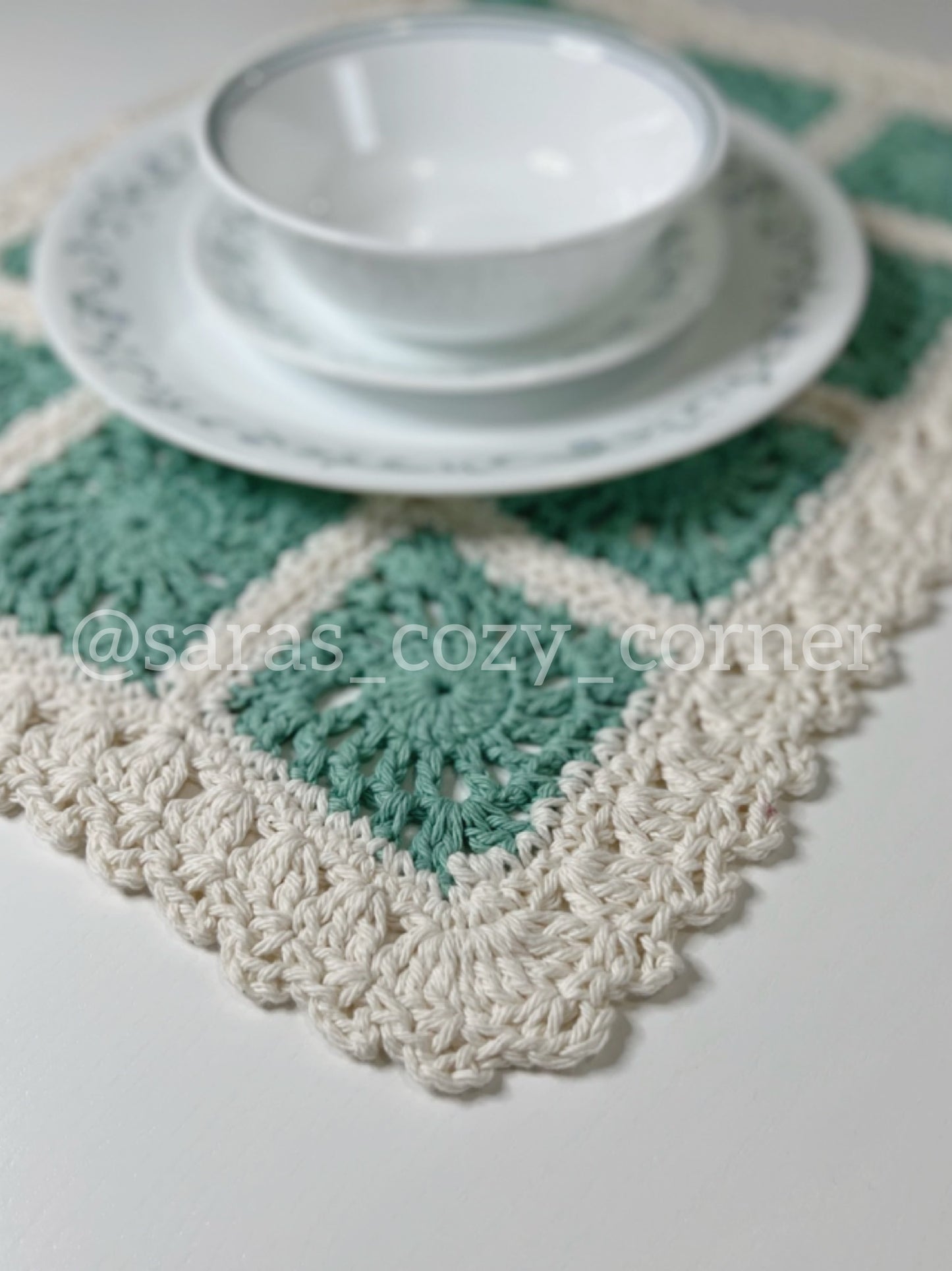 Patchwork placemat crochet pattern PDF