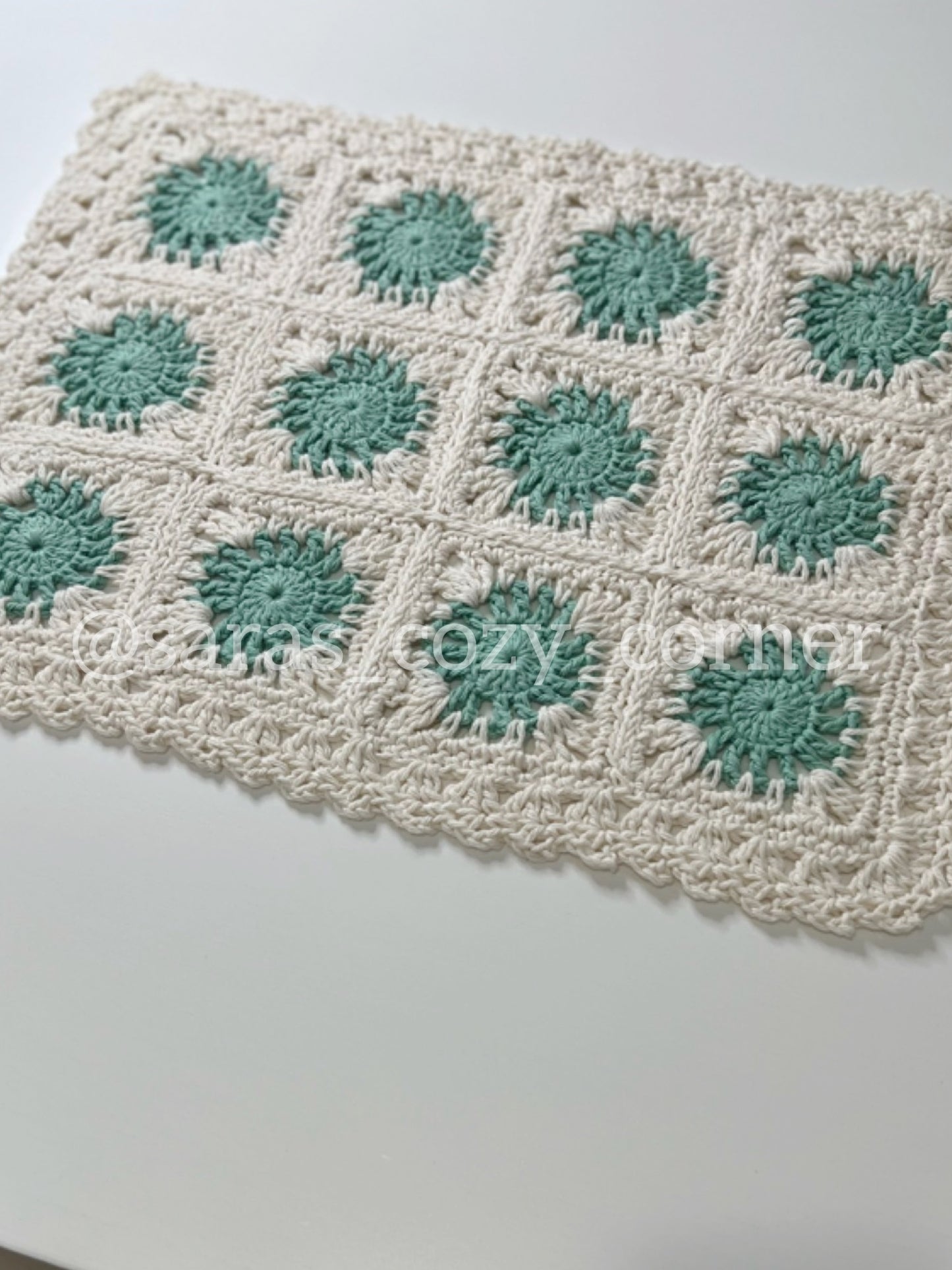 Patchwork placemat crochet pattern PDF