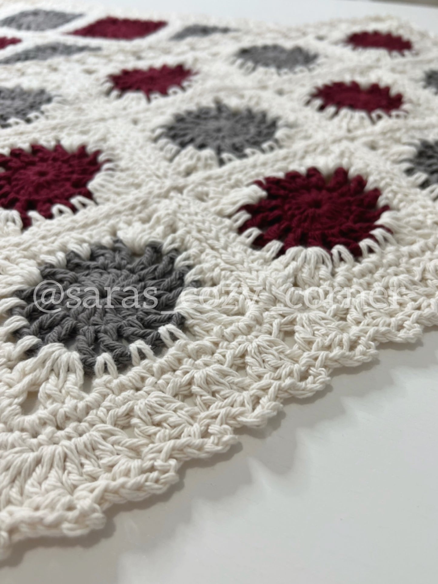 Patchwork placemat crochet pattern PDF