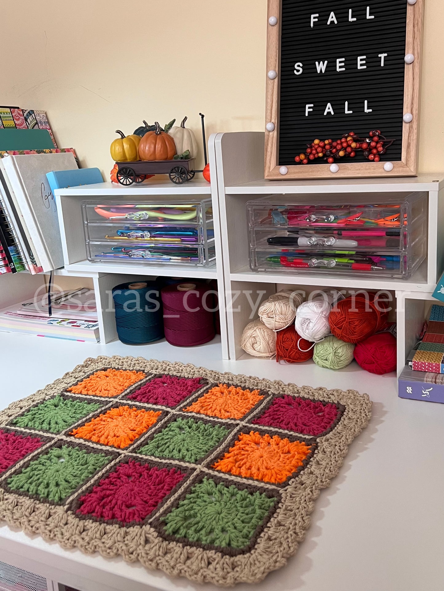 Patchwork placemat crochet pattern PDF