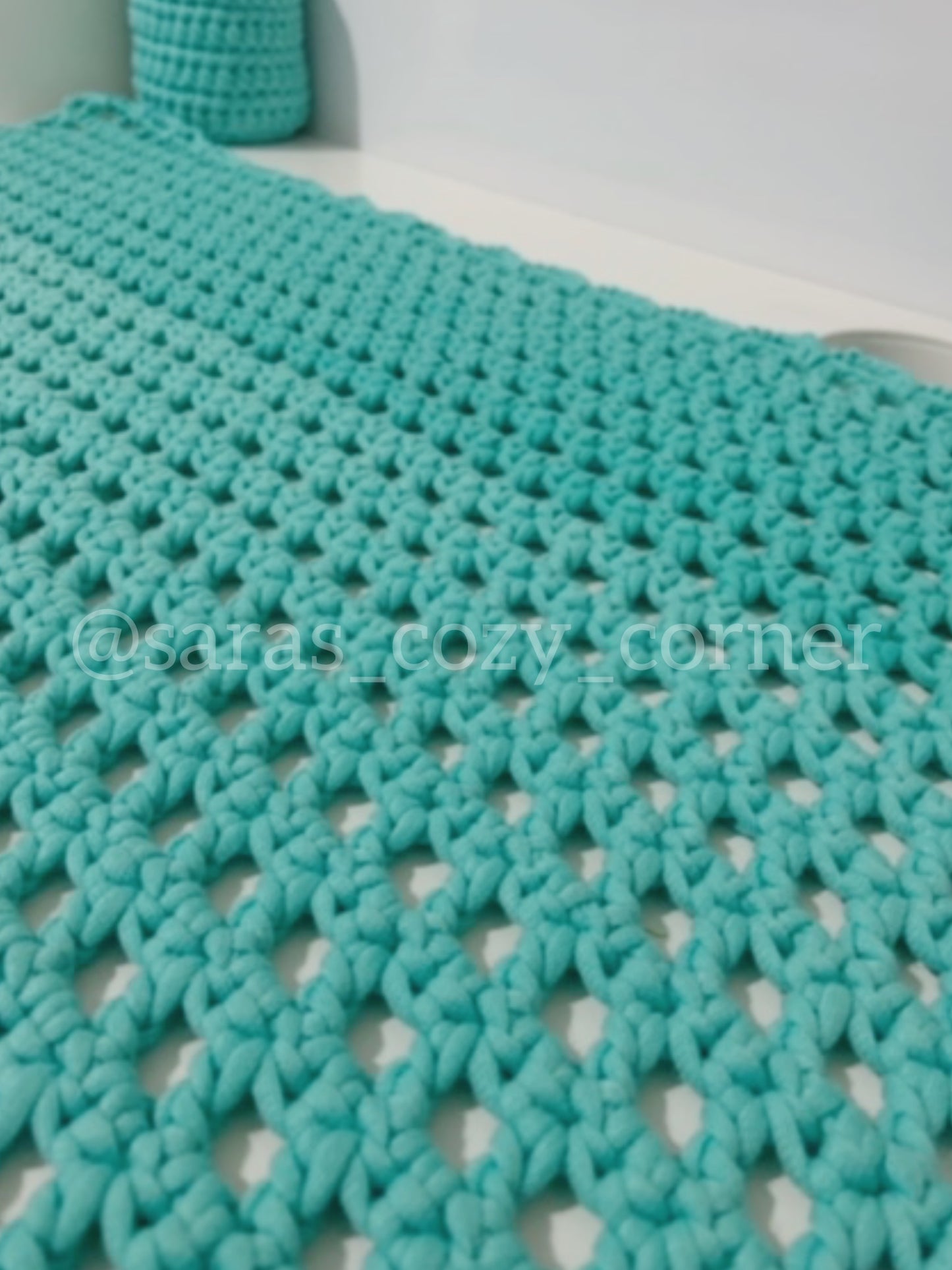 2 pieces desk mat set crochet pattern PDF