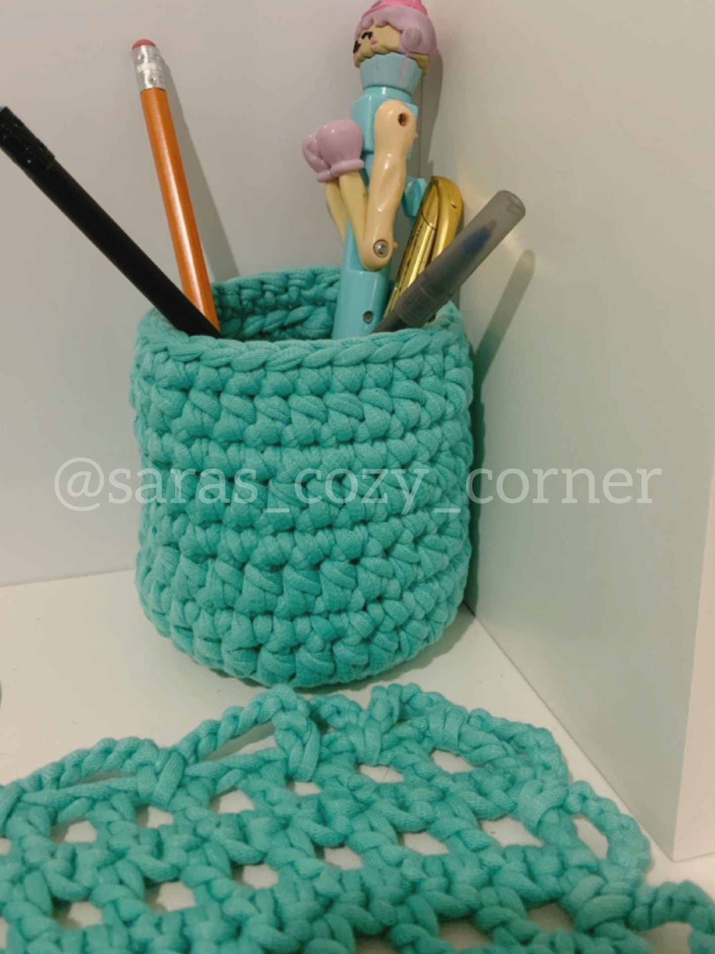 2 pieces desk mat set crochet pattern PDF